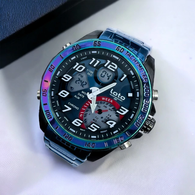 RELOJ LOTO DOBLE HORA METALICO