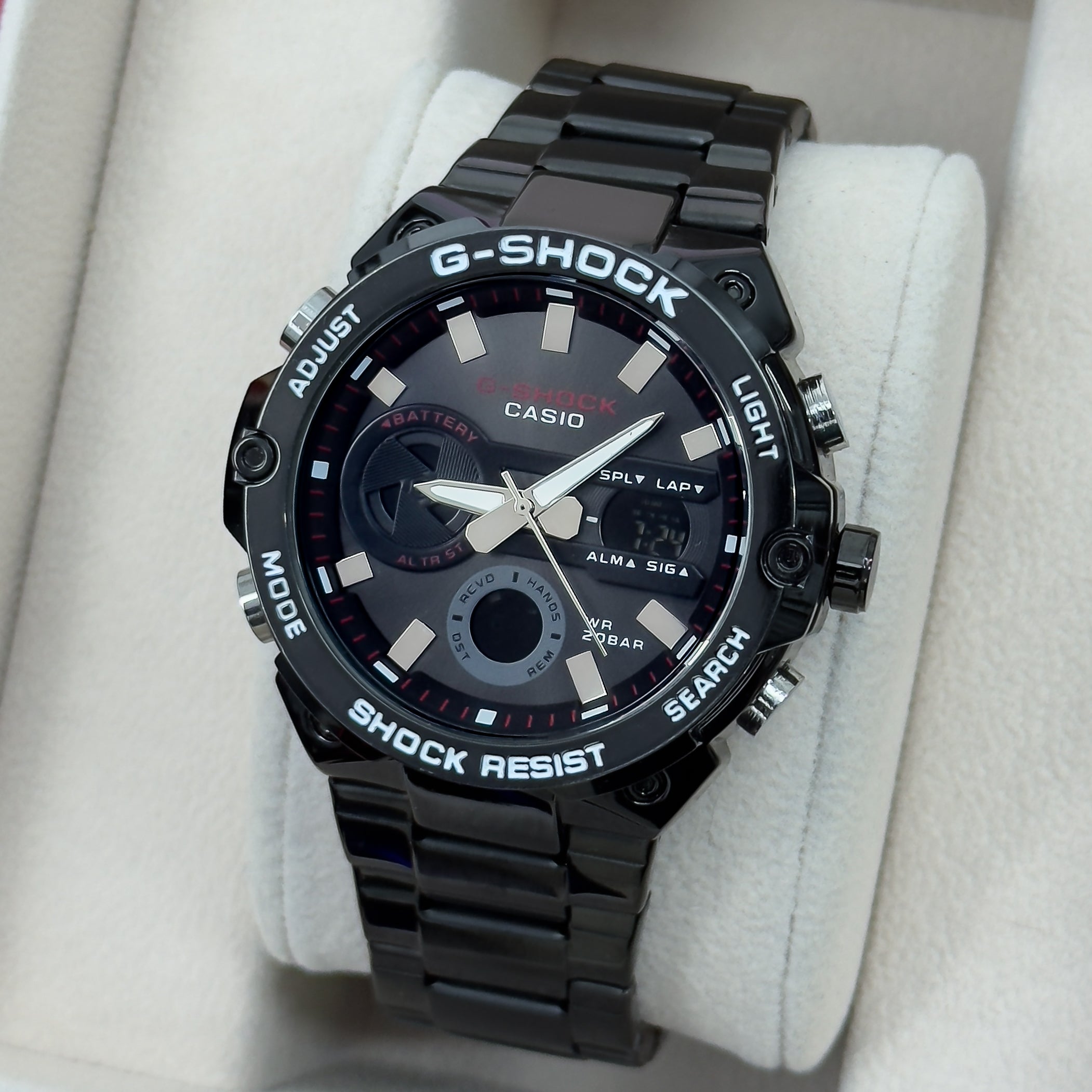 RELOJ METALICO DOBLE HORA HOMBRE