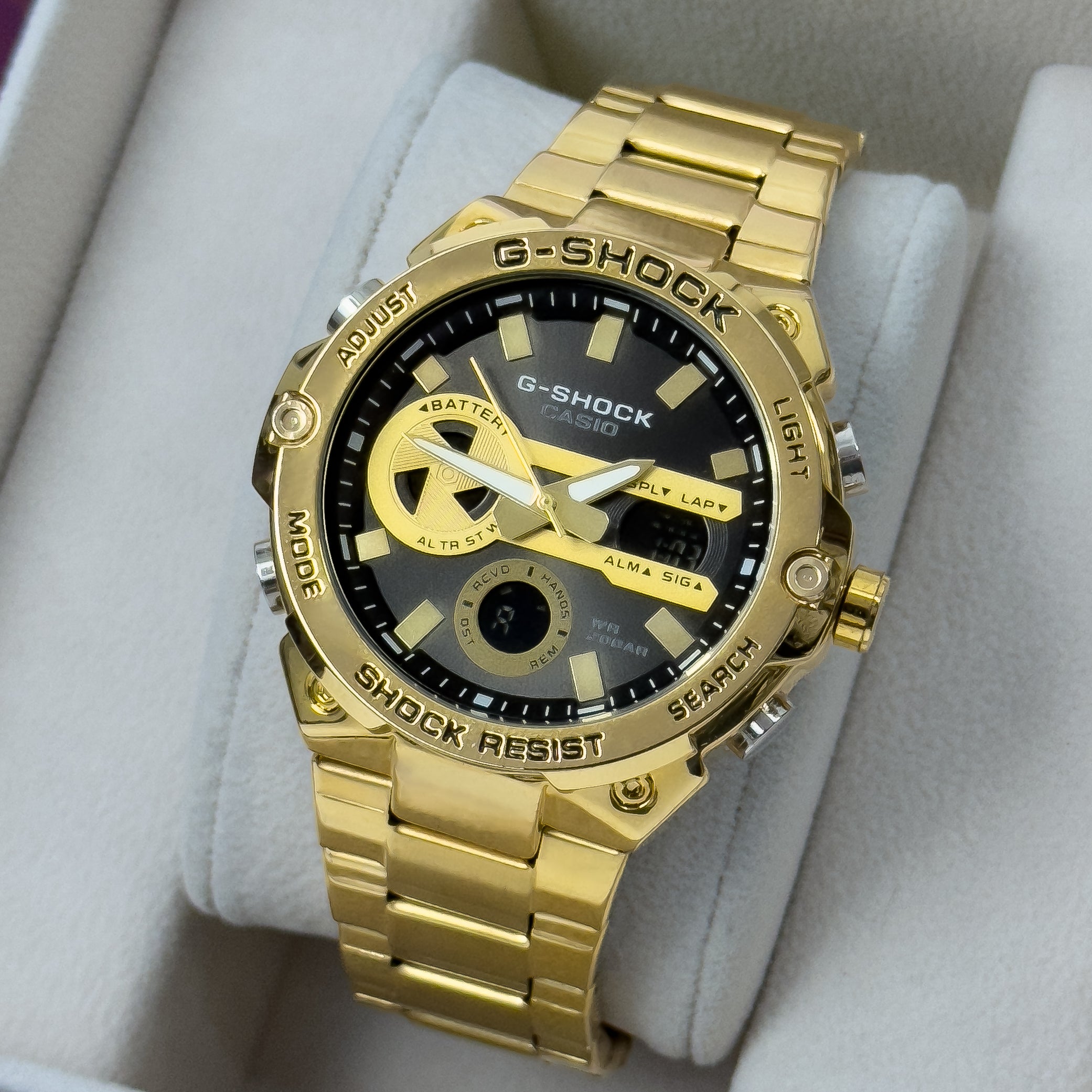 RELOJ METALICO DOBLE HORA HOMBRE