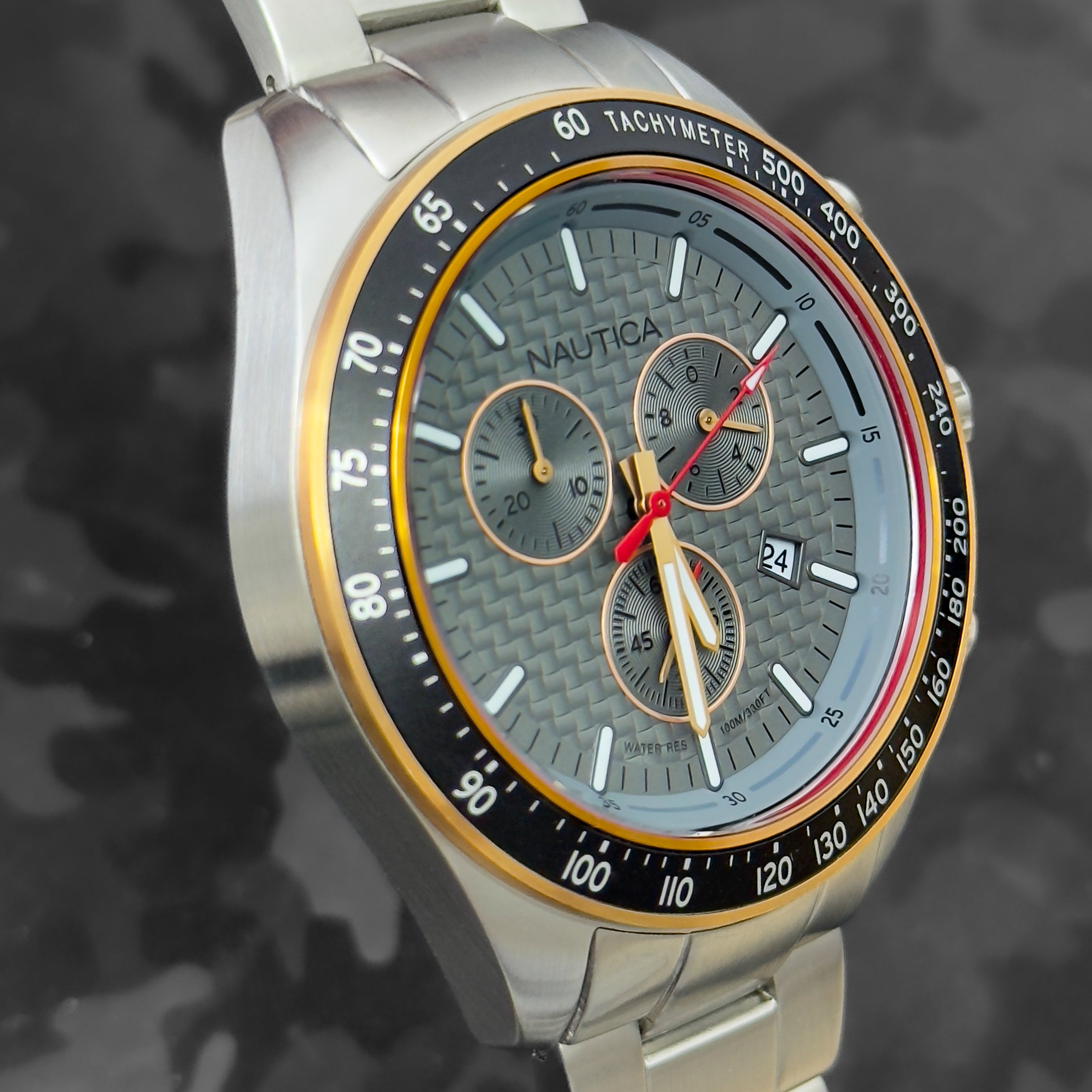 RELOJ NAUTICA METALICO HOMBRE