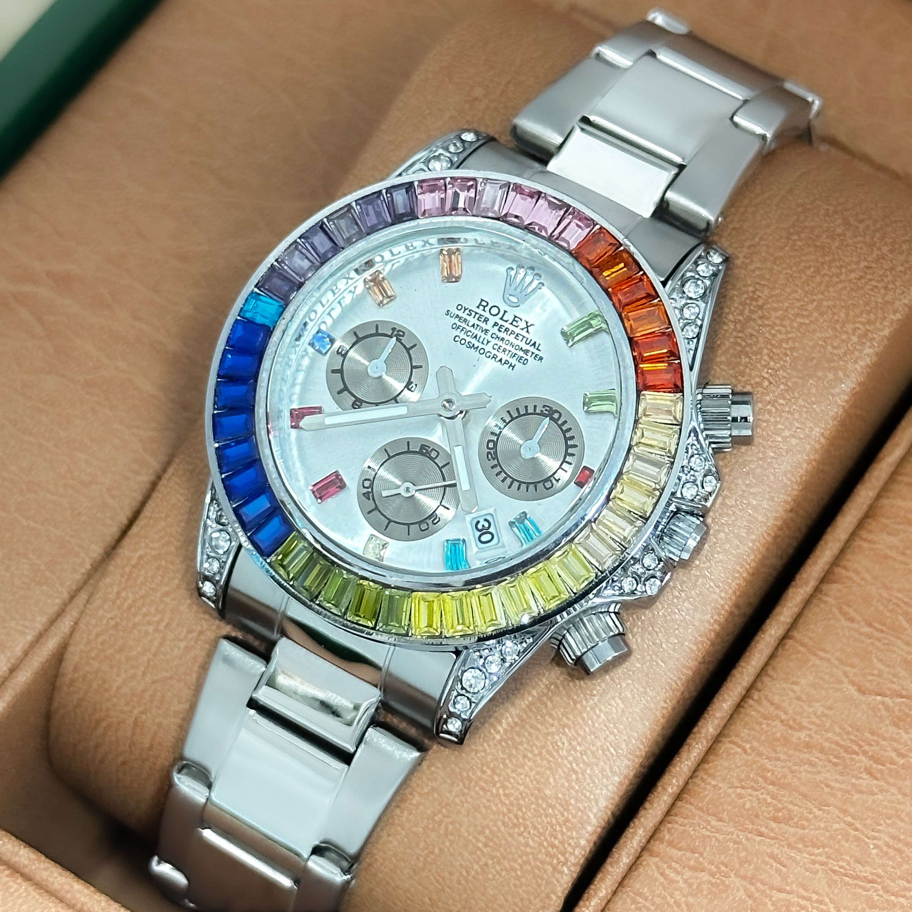 RELOJ RX PIEDRAS ARCOIRIS