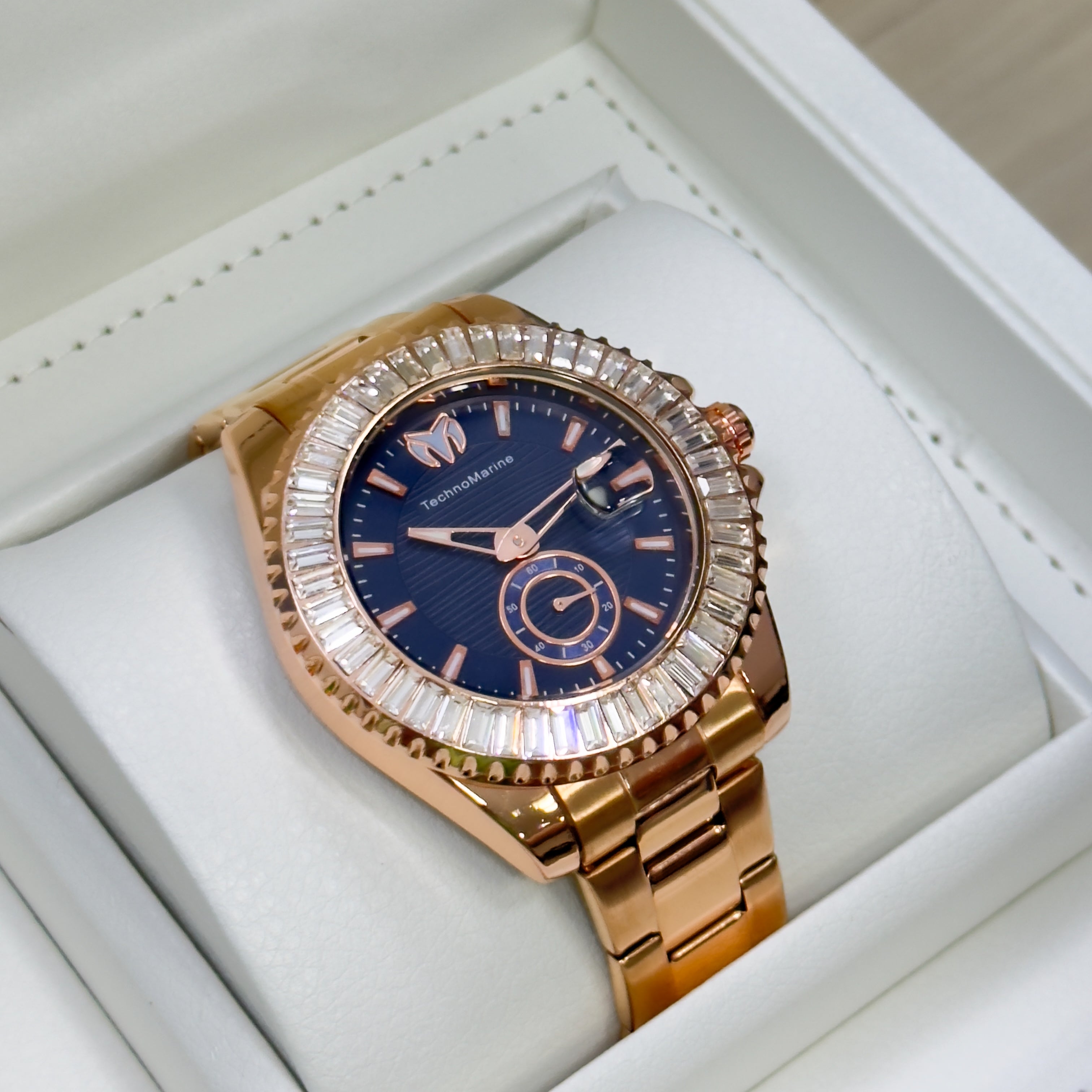 RELOJ T-MARINE METALICO BRILLANTES