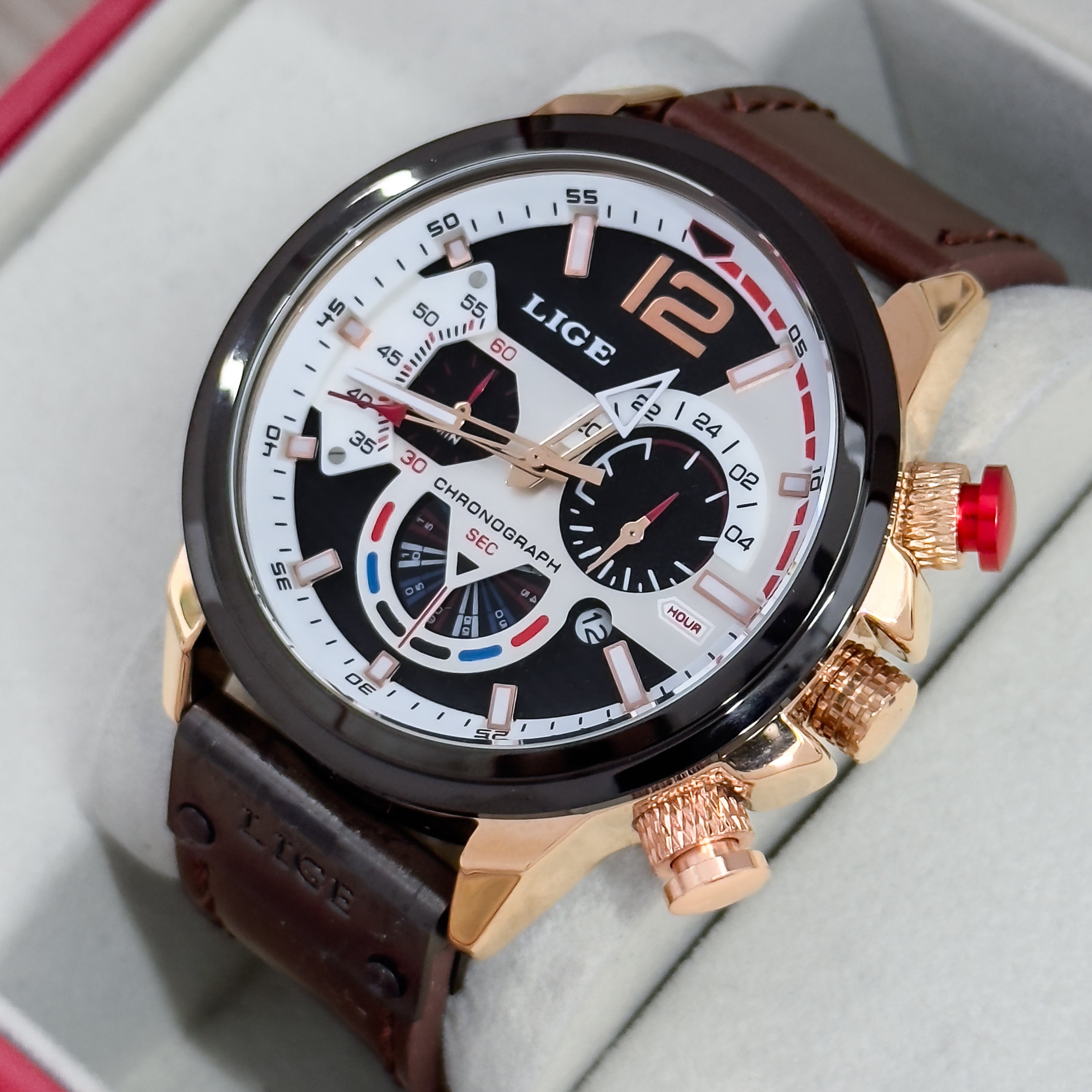 RELOJ LIGE FUNCIONAL CUERO