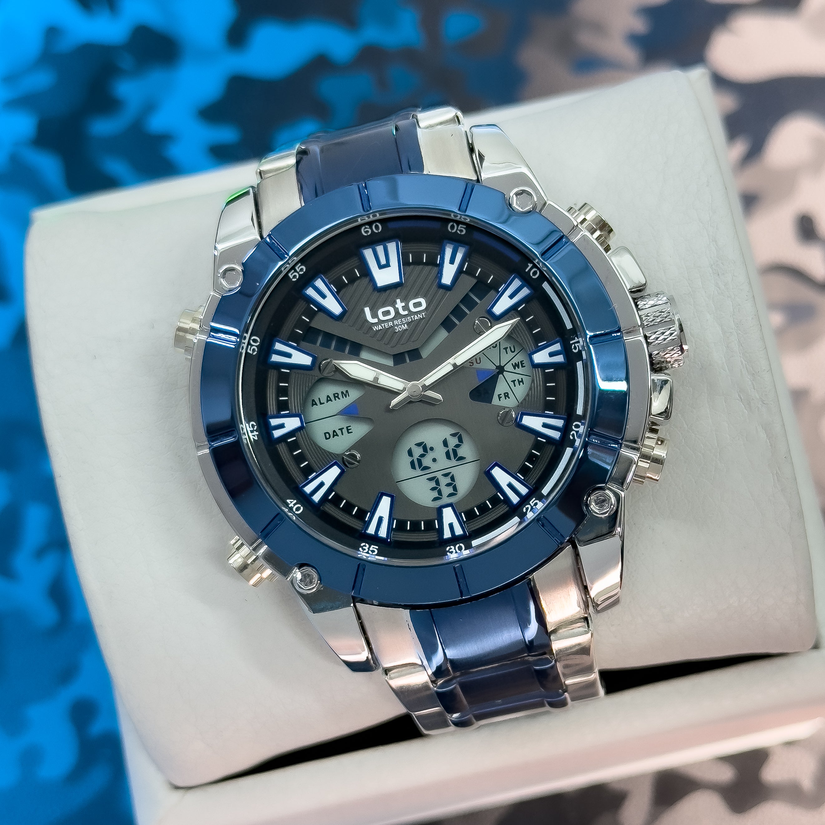 RELOJ DOBLE MAQUINA LOTO IRON X