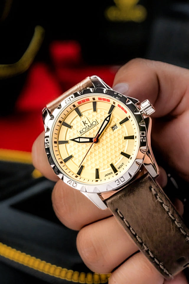 RELOJ KOSMO EN CUERO PARA HOMBRE