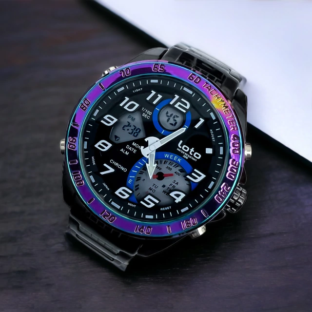 RELOJ LOTO DOBLE HORA METALICO