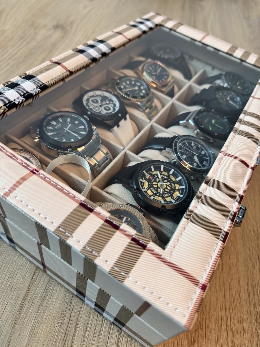 Caja Exhibidora de Relojes x 12 | Diseño Heritage - Relojes 24K