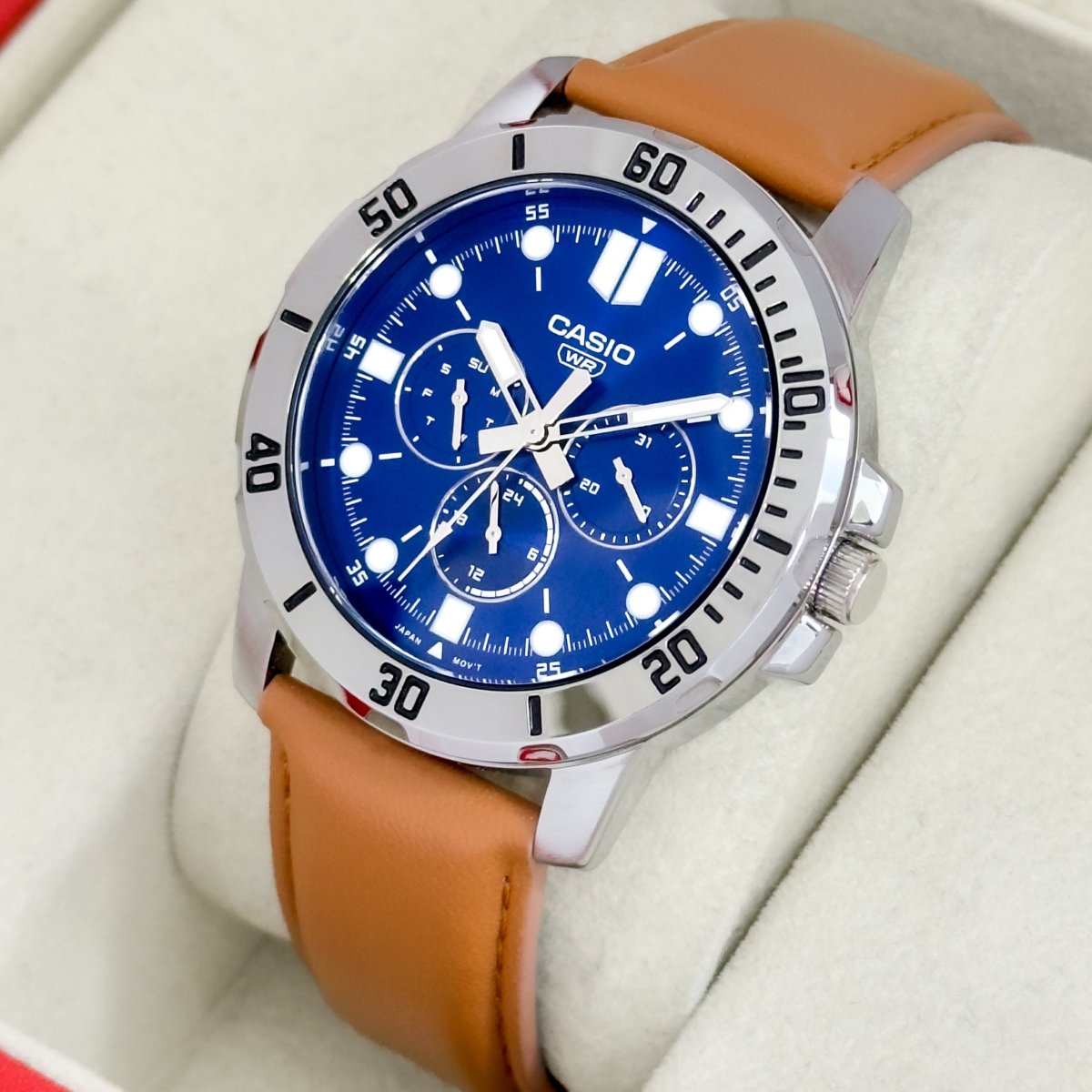 RELOJ CASIO MTP CUERO - Relojes 24K