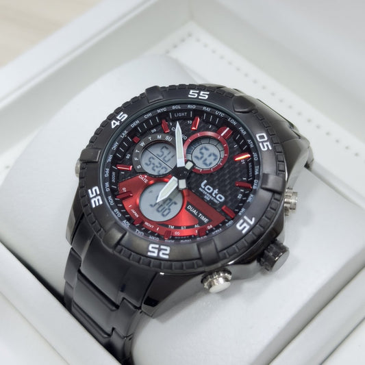 RELOJ LOTO METALICO DOBLE HORA - Relojes 24K