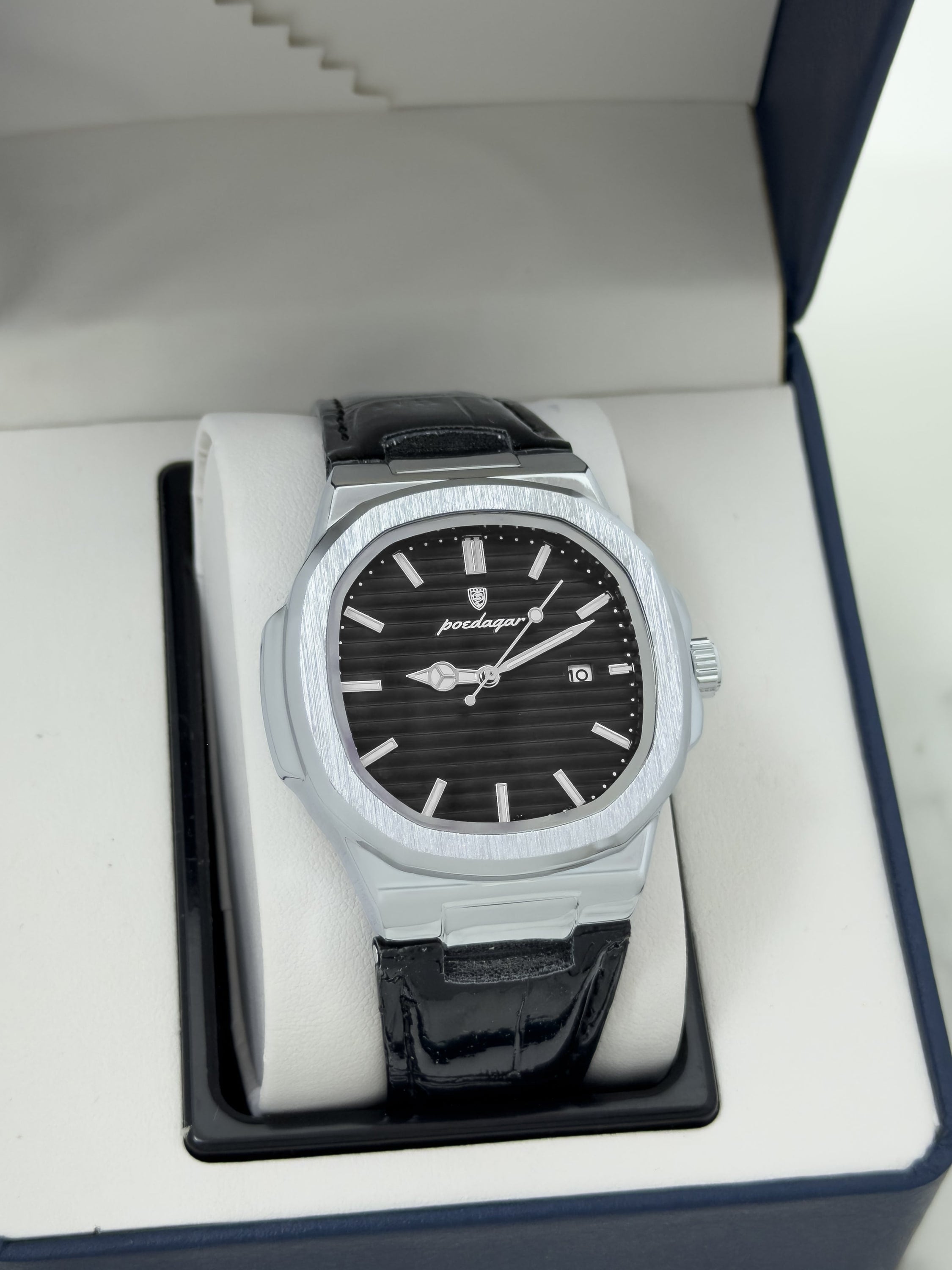 Reloj Poedagar Sovereign - Silver Noir | 24K Relojes