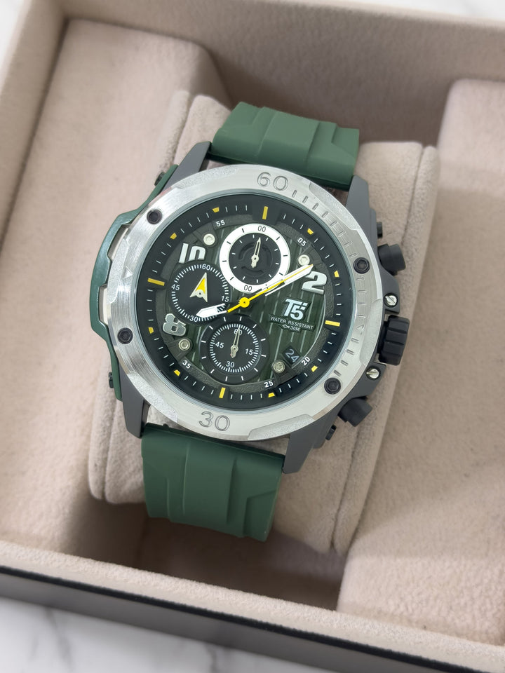 Reloj para Hombre The T5 Vanguard - VERDE | 24K Relojes