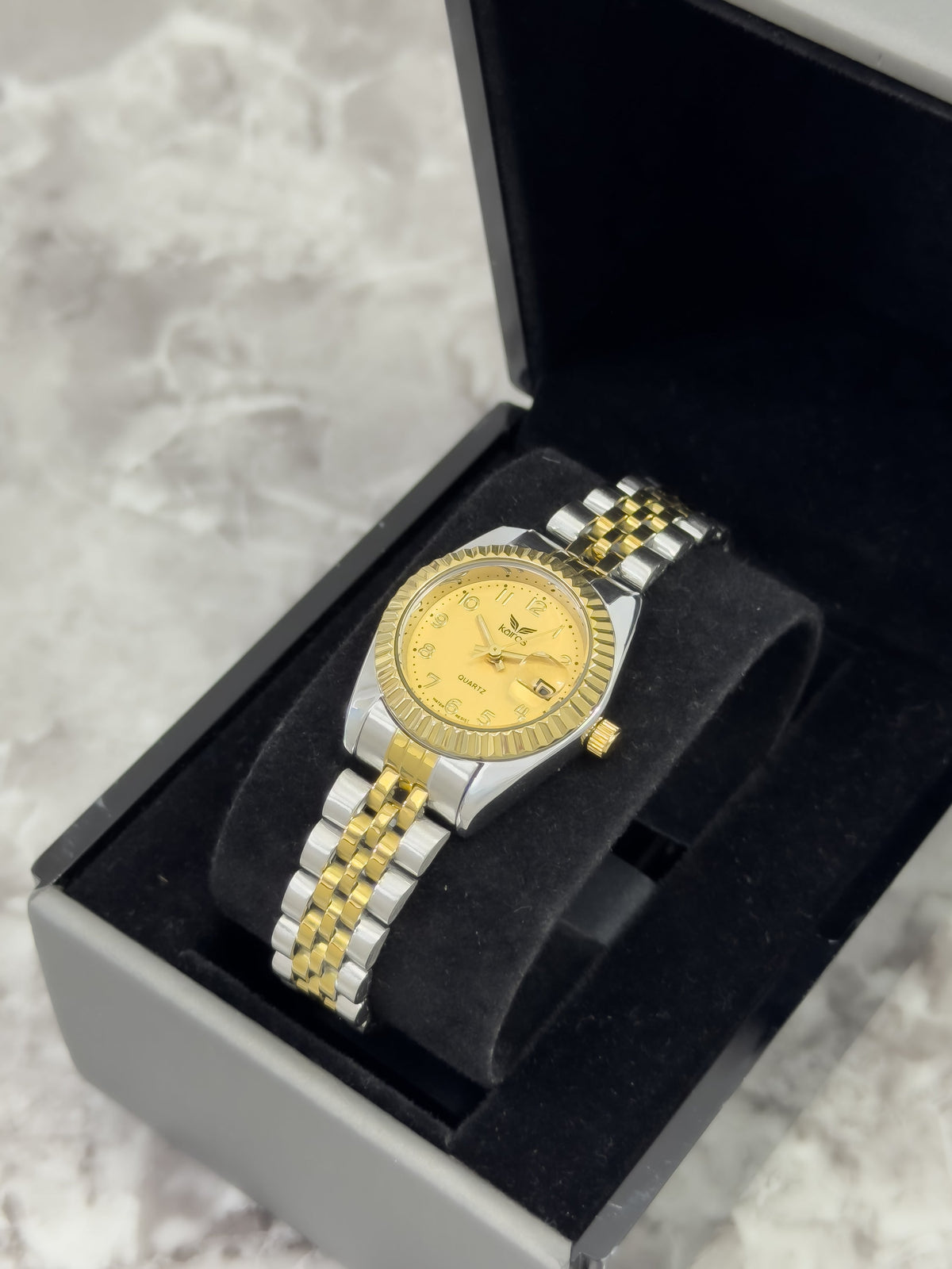 Relo para Damaj Kairos Prestige - Bicolor Nácar Minimalista | 24K Relojes