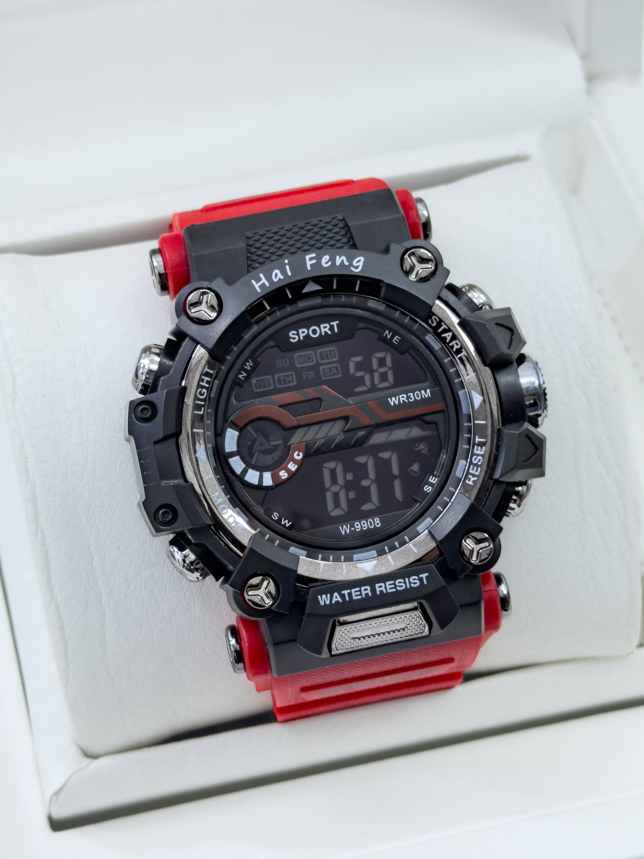 Reloj Para Hombre Hai Feng Iron Squad - Rojo Magma | 24K Relojes