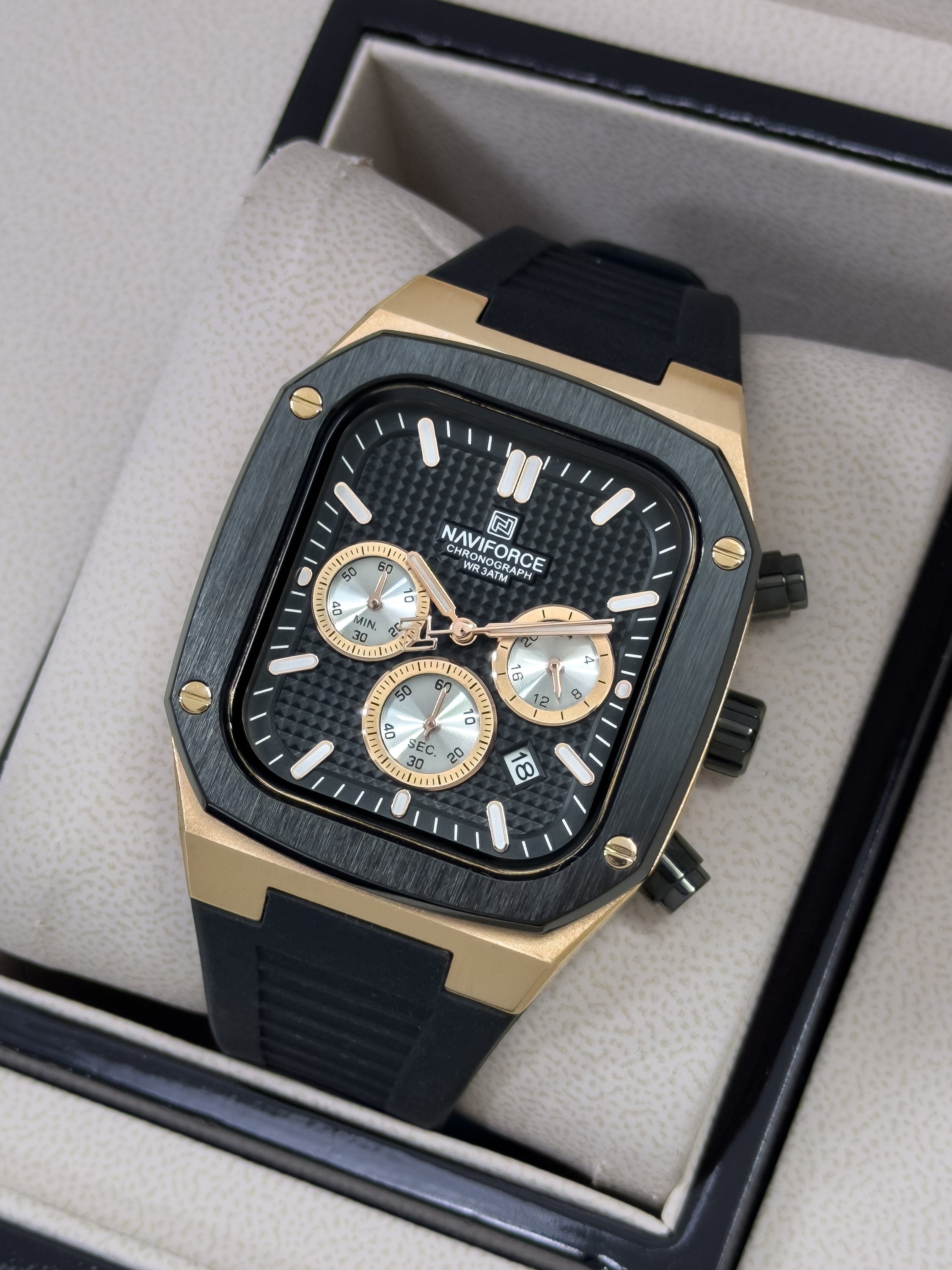Reloj para Hombre Naviforce Apex Chrono - Oro Rosa Eclipse | 24K Relojes