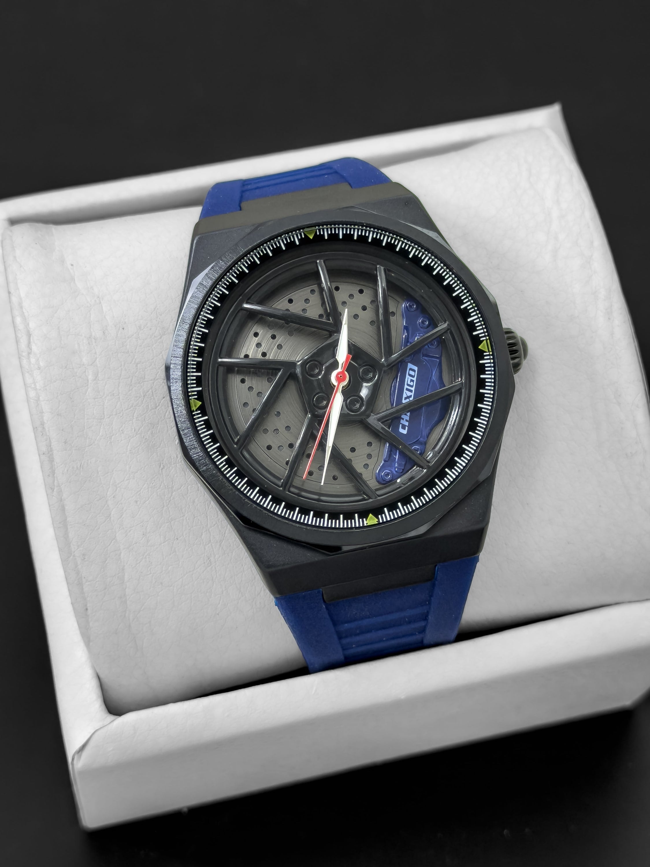 RELOJ DEPORTIVO TIPO RIN - AZUL | 24K Relojes