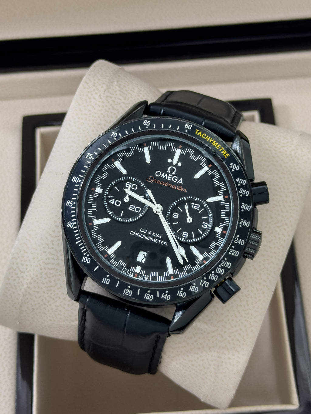 Reloj Chrono Heritage en Cuero - Total Black Edition | 24K Relojes