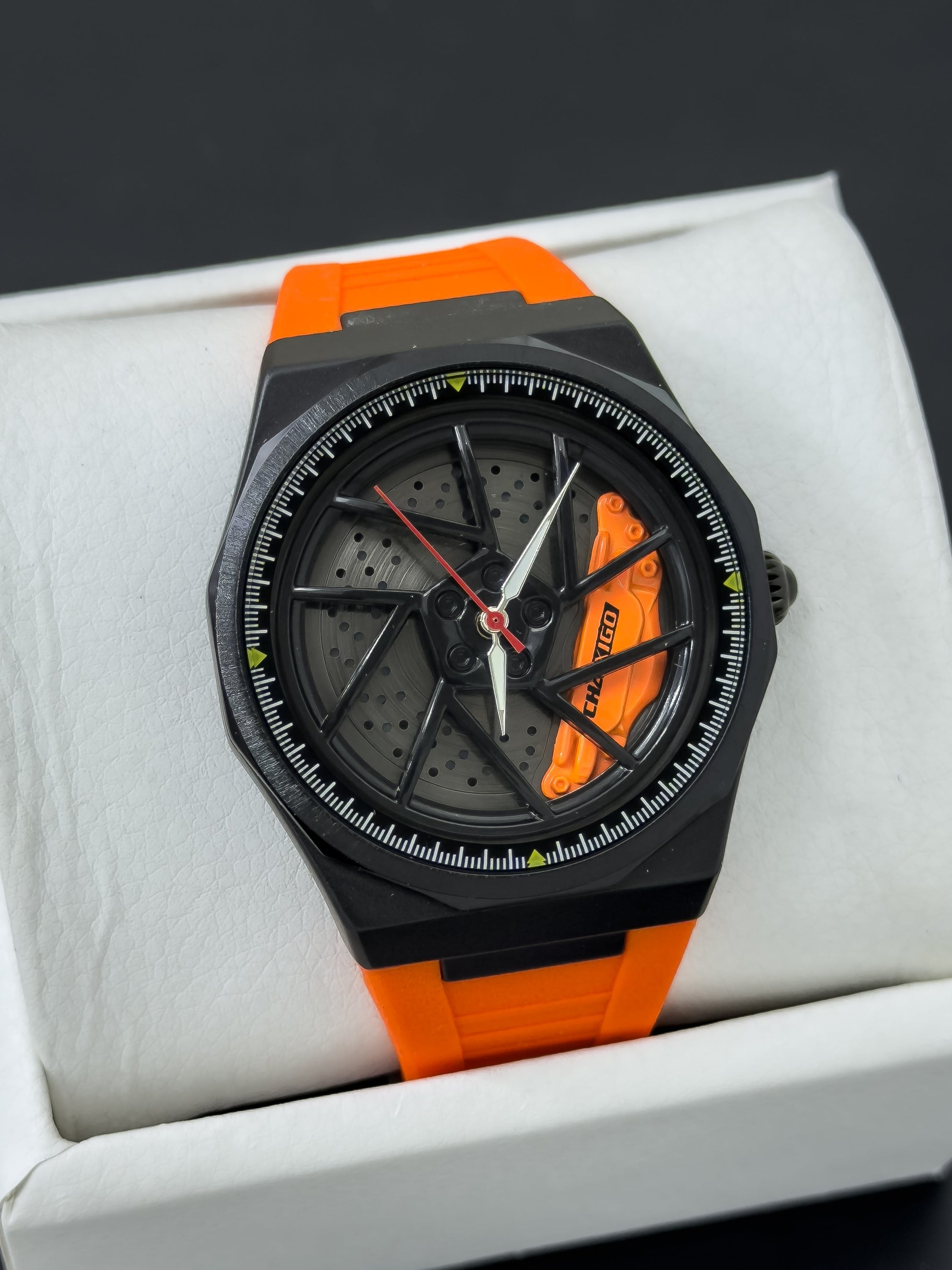 RELOJ DEPORTIVO TIPO RIN - NARANJA | 24K Relojes