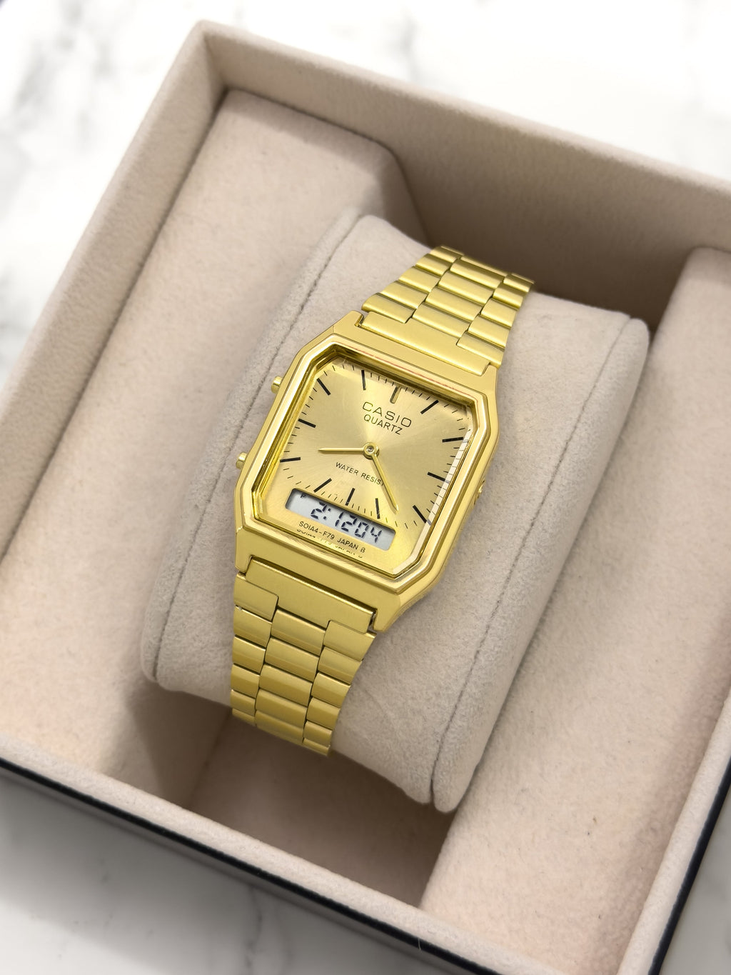 Reloj Retro Dual-Time - DORADO | 24K Relojes
