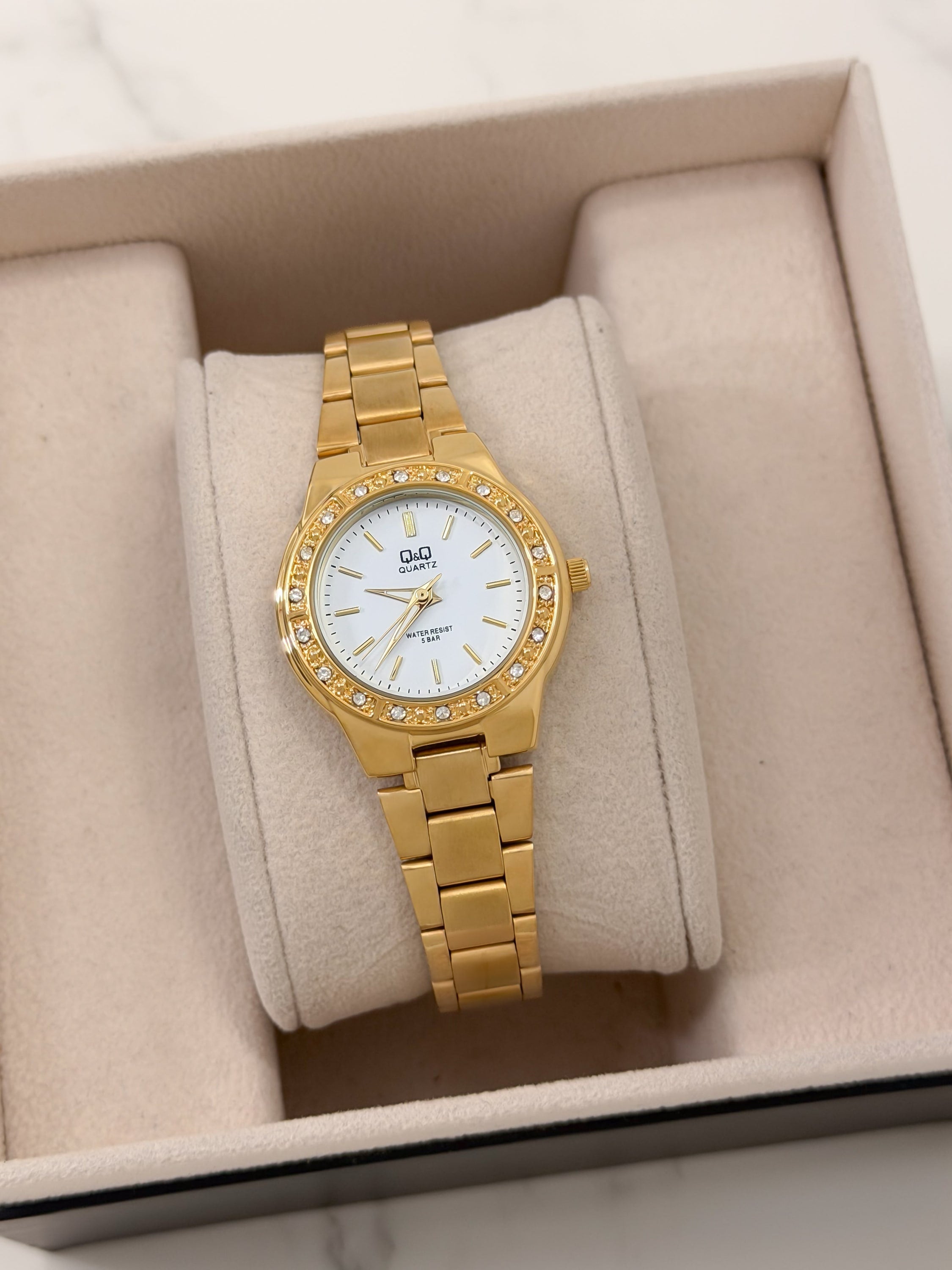Reloj para Dama Lumina Brillante - Dorado Perla | 24K Relojes