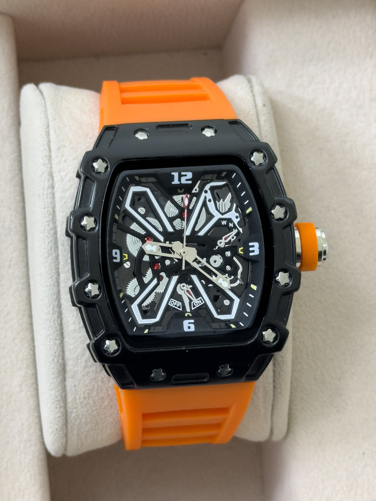 Reloj Kimsoun Stealth Skeleton - Naranja Audaz | 24K Relojes