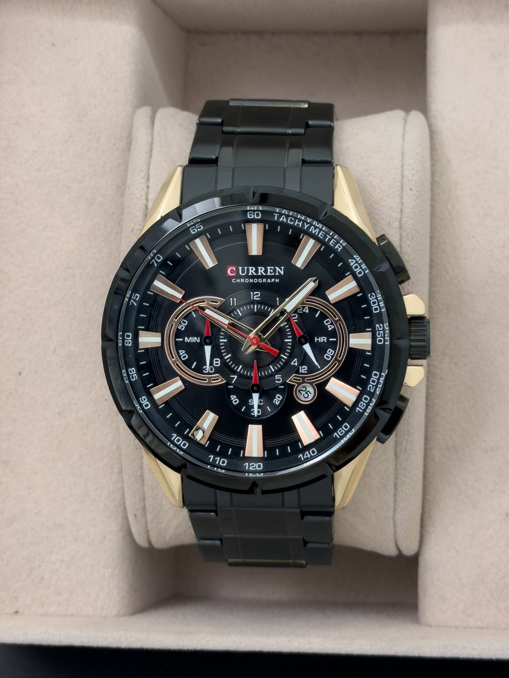 RELOJ CURREN RACING CHRONO - Black Gold | 24K Relojes