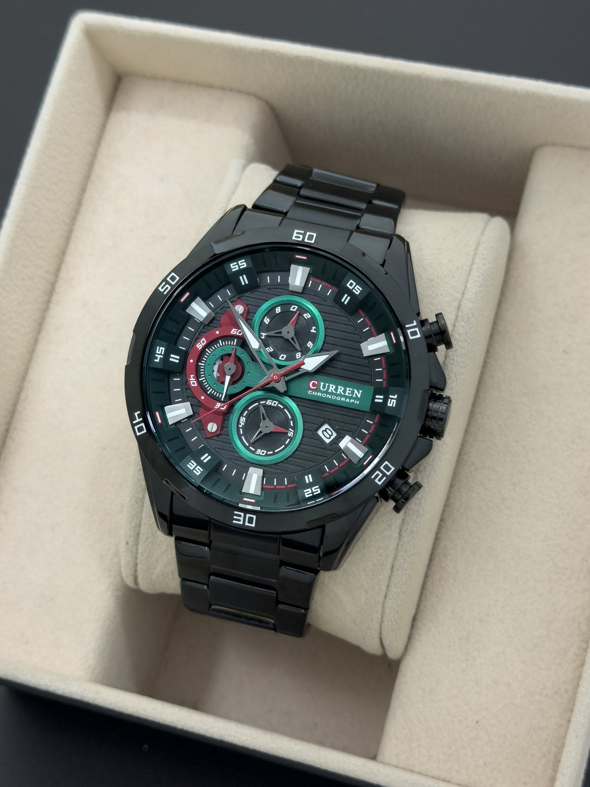 RELOJ CURREN TURBO ENGINE - Racing Green | 24K Relojes