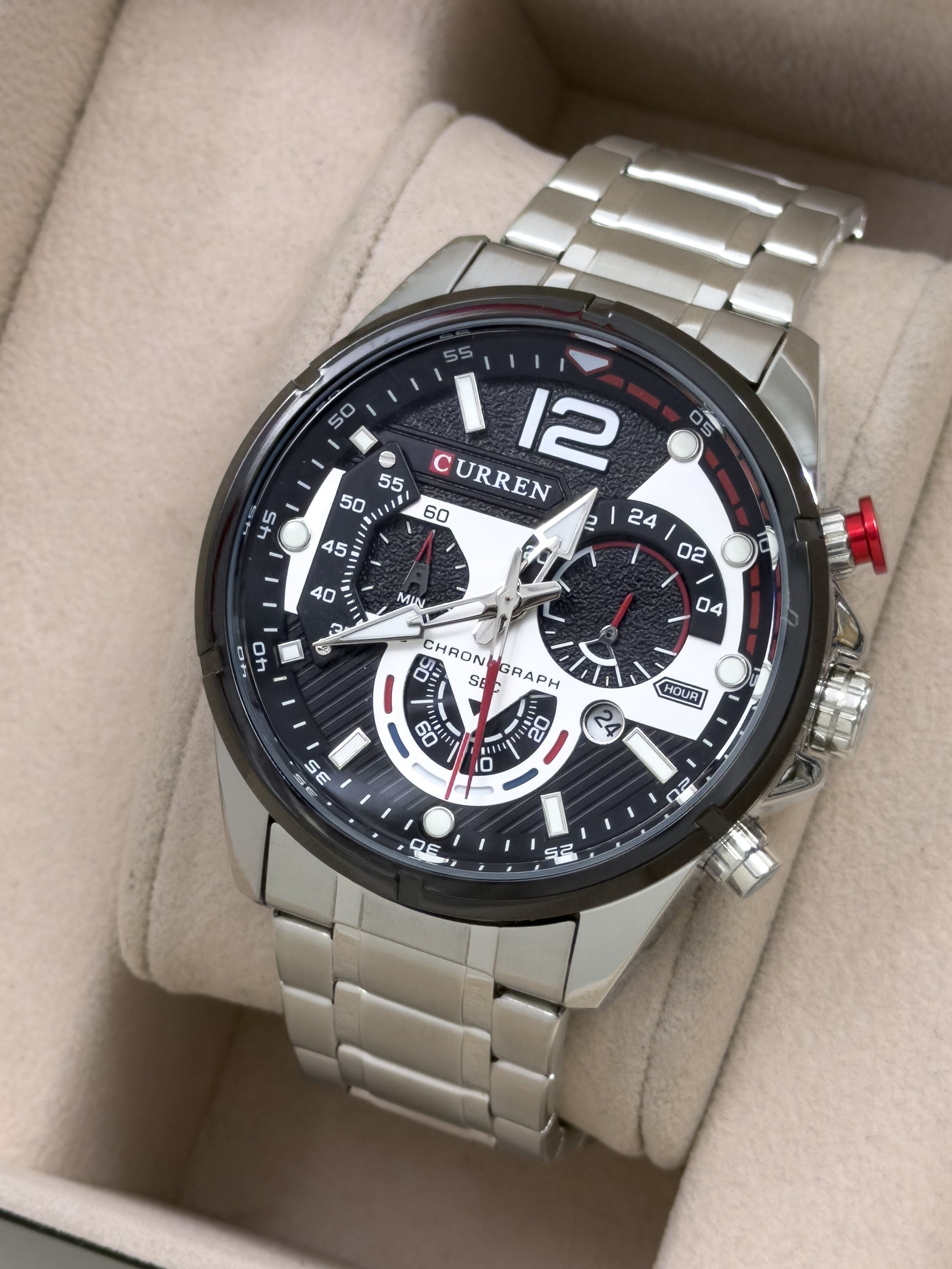 Reloj Curren Commander - Edición Silver Titan | 24K Relojes