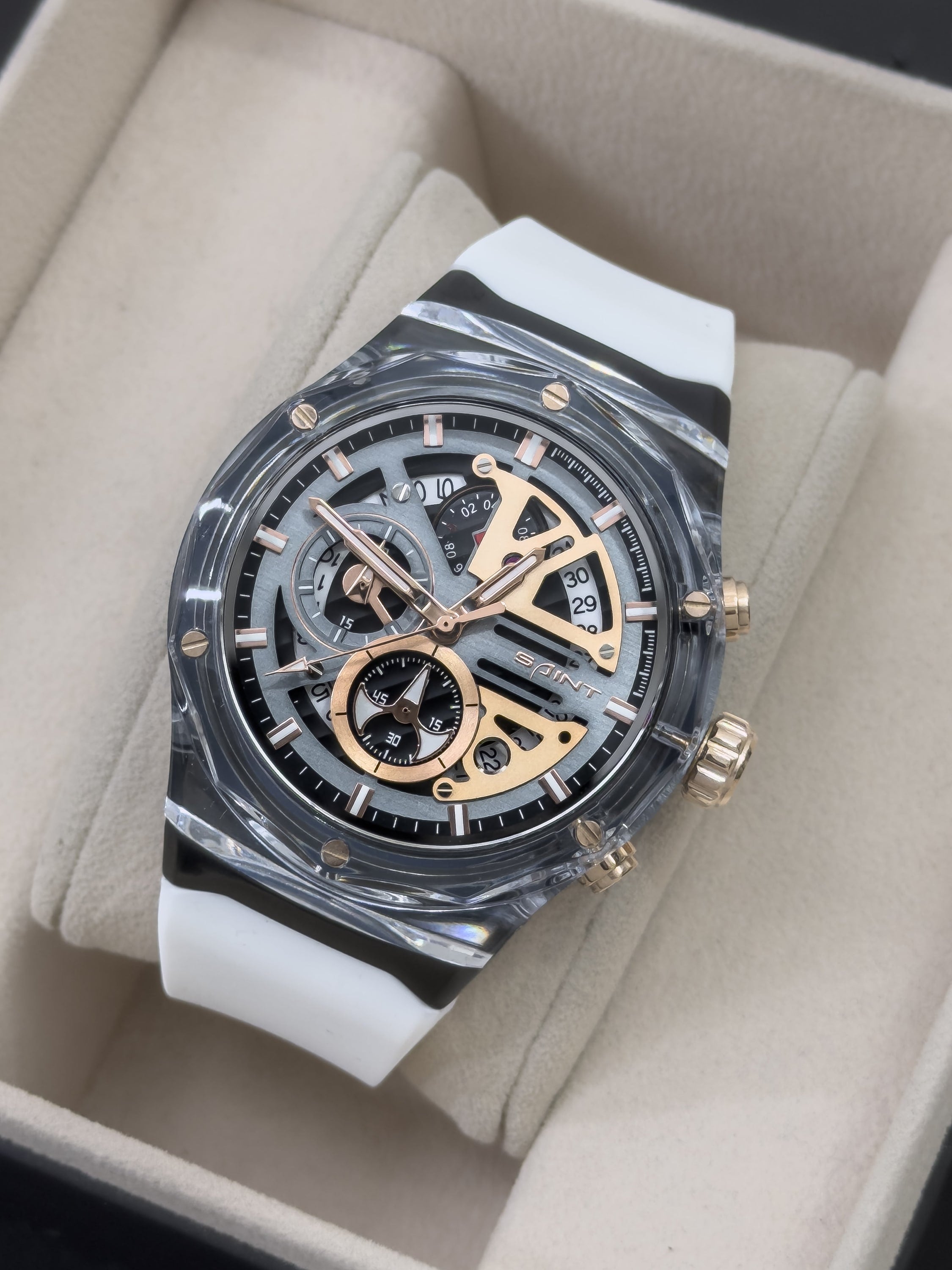 Reloj para Hombre Saint Cristal - Glaciar Ártico | 24K Relojes