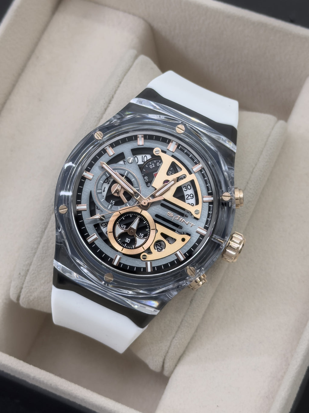 Reloj para Hombre Saint Cristal - Glaciar Ártico | 24K Relojes