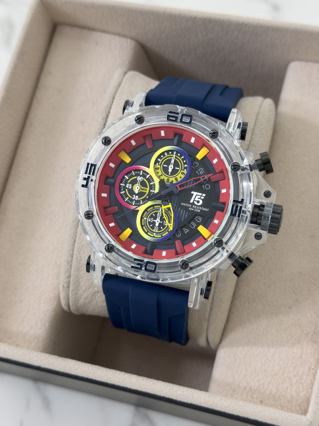 Reloj para Hombre The T5 Crystal Armor - Neon Marine | 24K Relojes