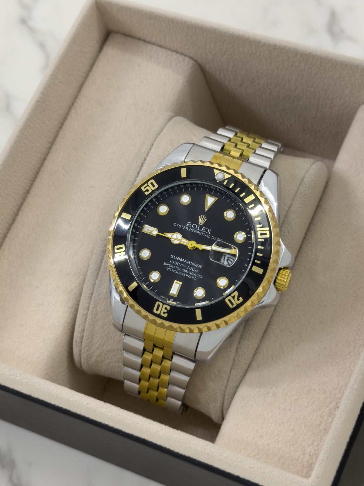RELOJ RX SUB METALICO - BI COLOR -NEGRO | 24K Relojes