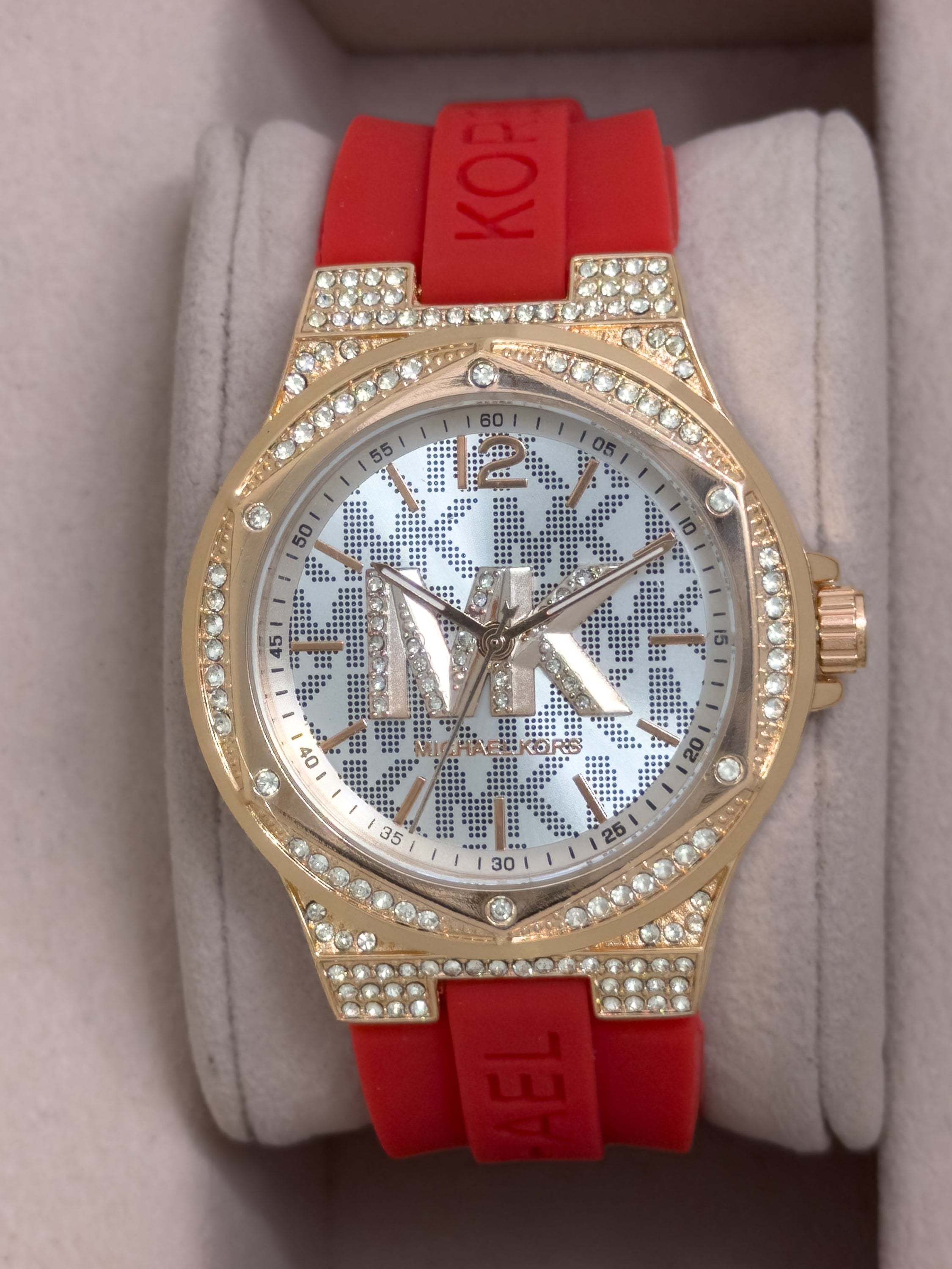 Reloj para Mujer Brillo Sporty Chic - 🍎 Ruby Red | 24K Relojes