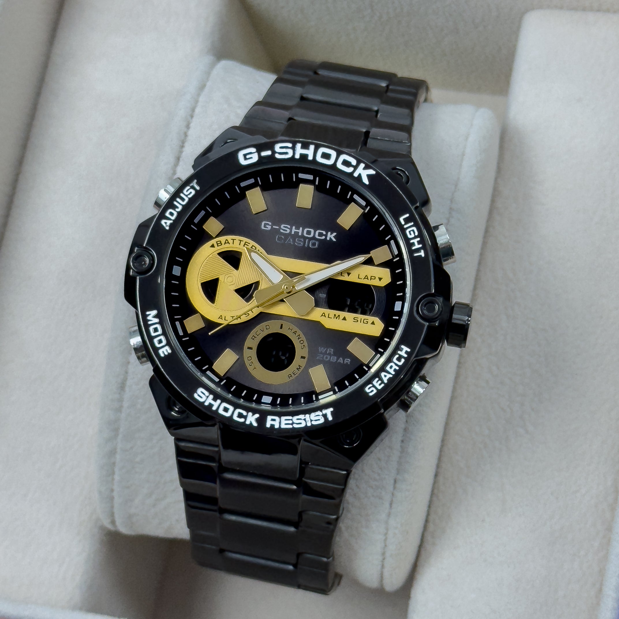 RELOJ METALICO DOBLE HORA HOMBRE