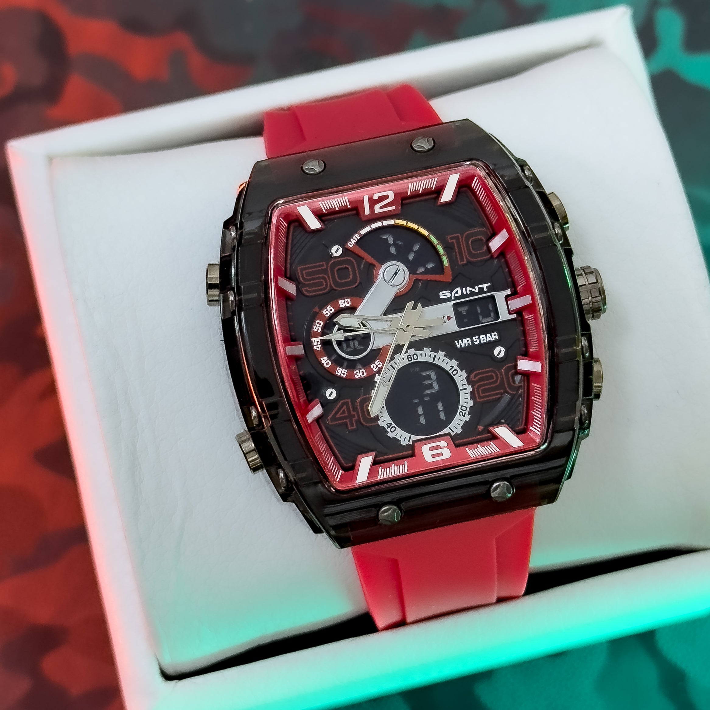 RELOJ SAINT DOBLE HORA TRASNPARENTE