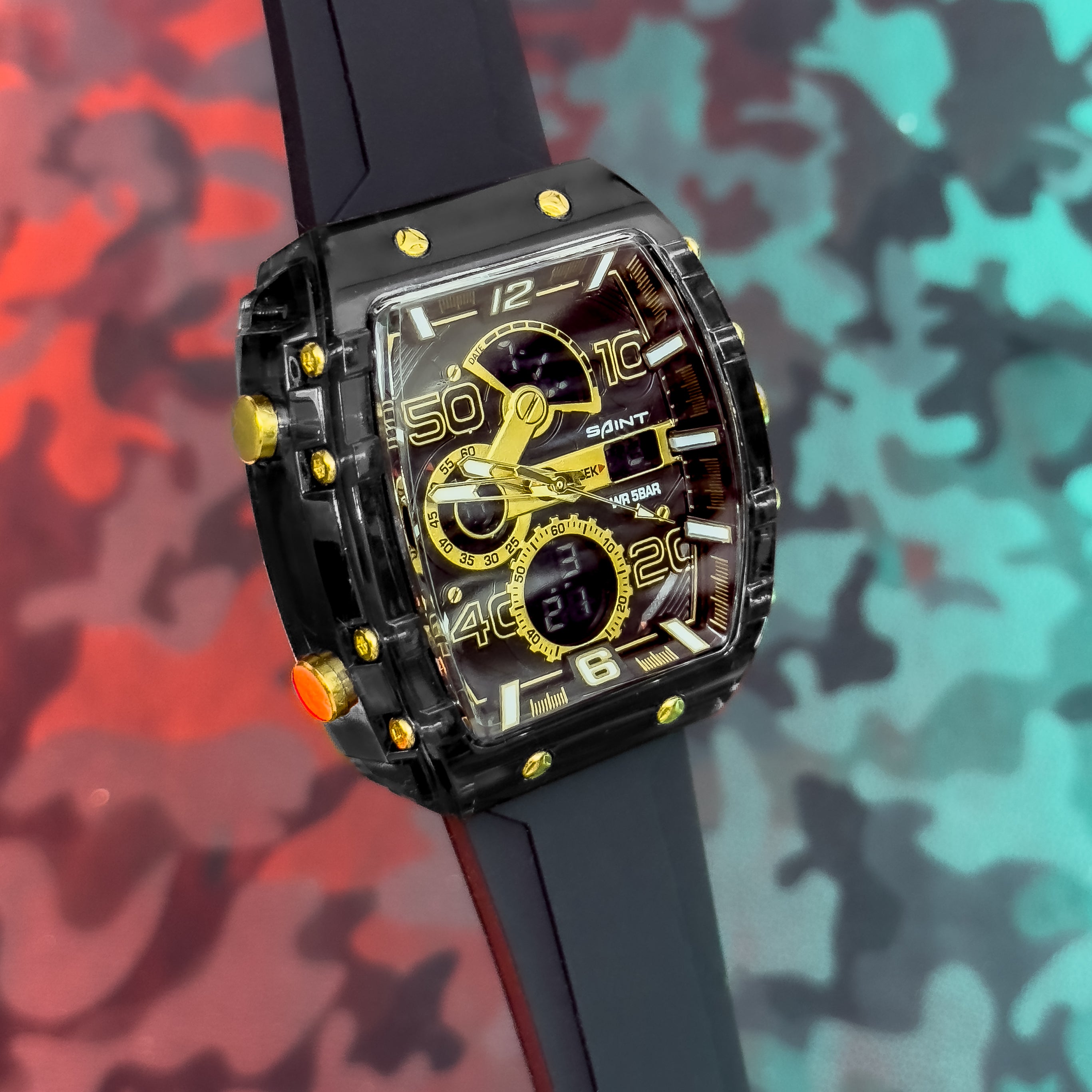 RELOJ SAINT DOBLE HORA TRASNPARENTE