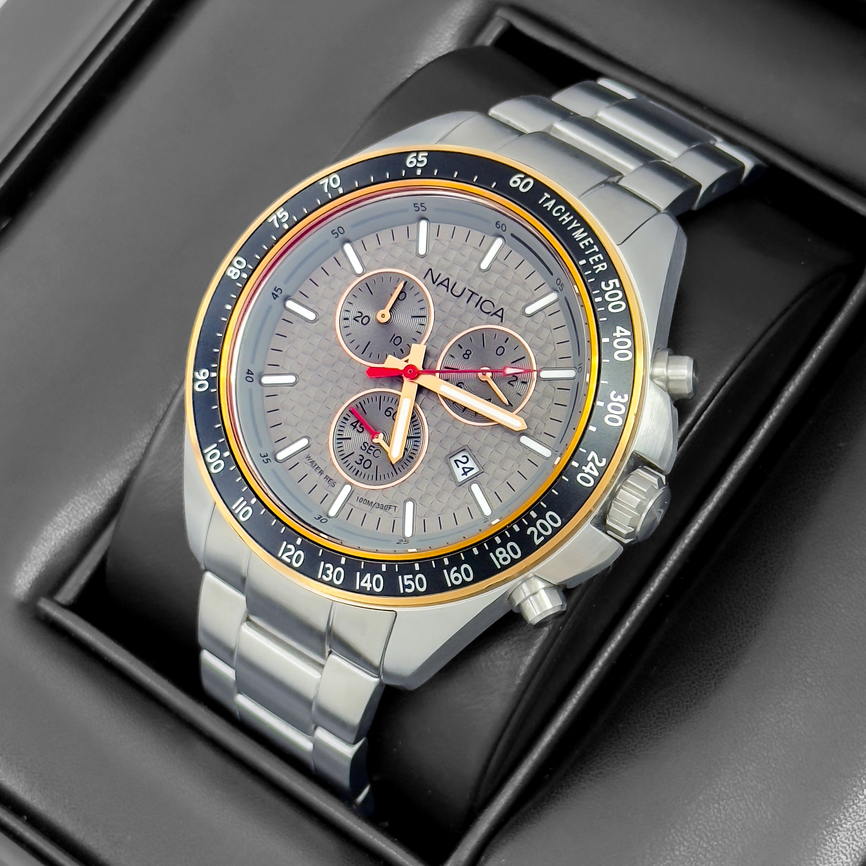 RELOJ NAUTICA METALICO HOMBRE