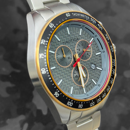 RELOJ NAUTICA METALICO HOMBRE
