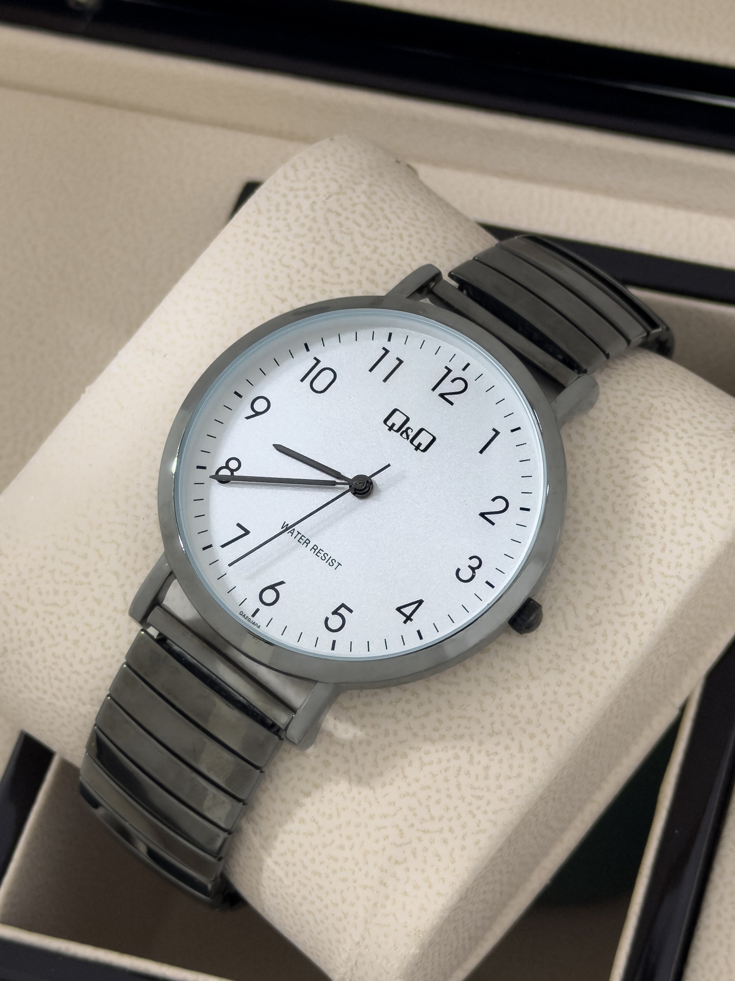 Reloj Q&Q Executive Flex Clásico - Gris Acero Pavonado | 24K Relojes