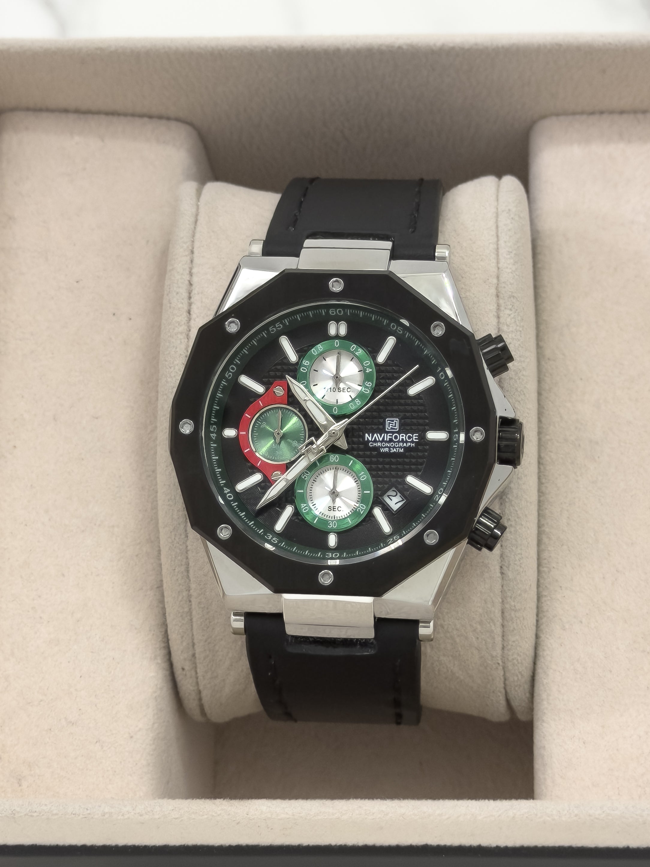 Reloj para Hombre Naviforce Octagon Edge - NEGRO | 24K Relojes