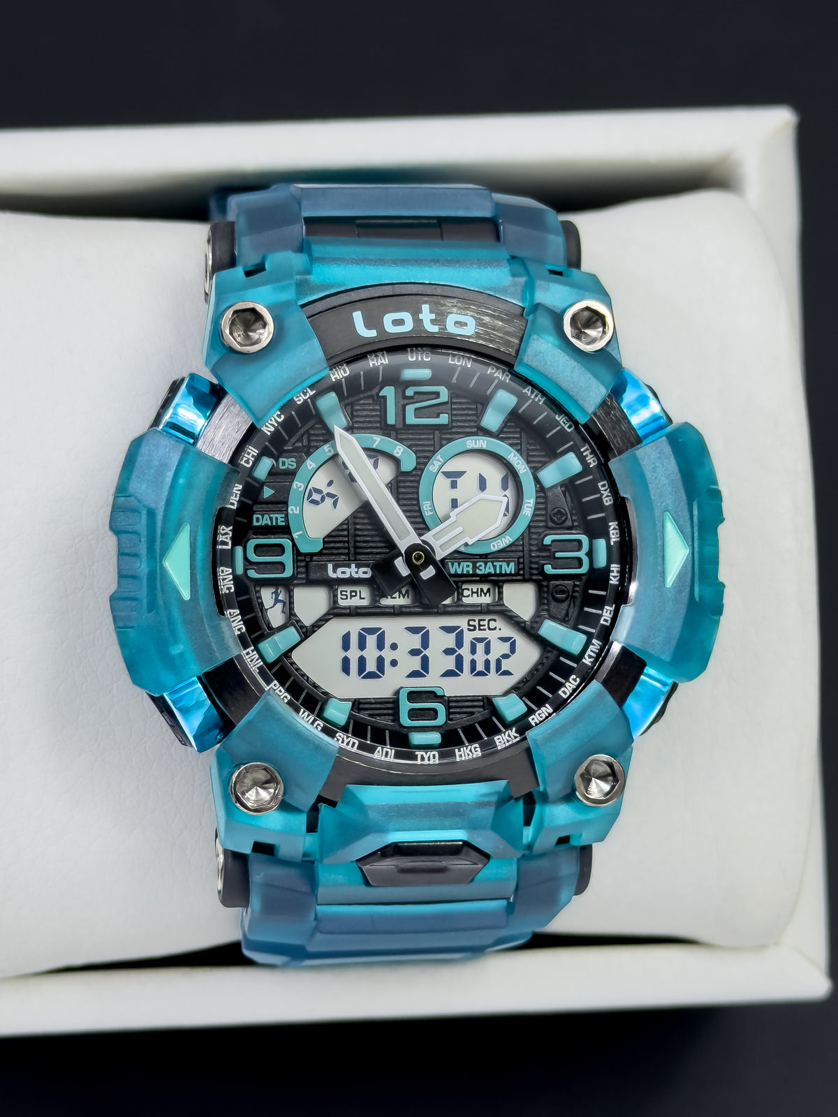 Reloj Loto Maverick Tactical Hybrid - Aqua Ice Translucent | 24K Relojes