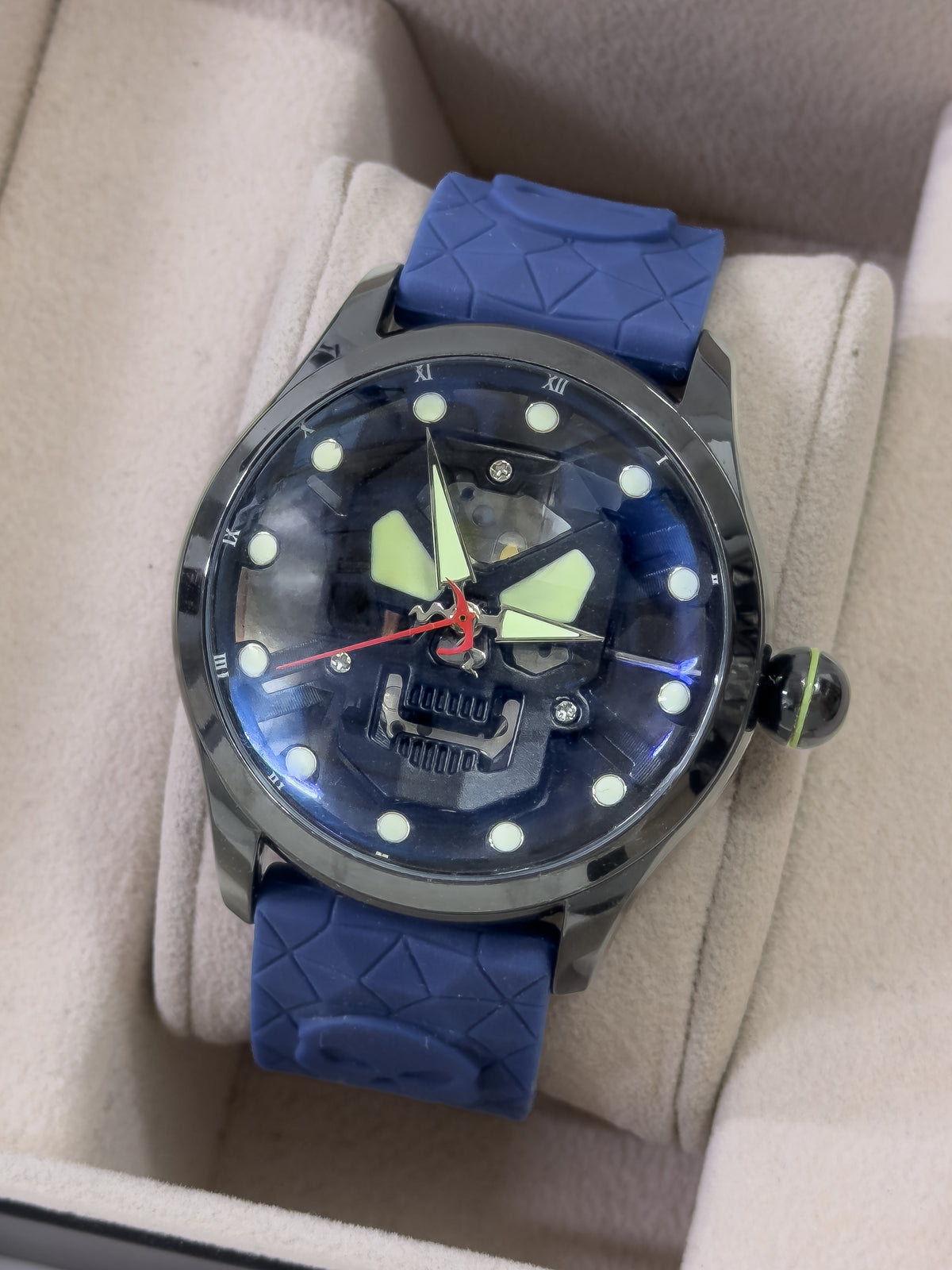 Reloj para Hombre the Skull Saint - Abismo Zafiro | 24K Relojes