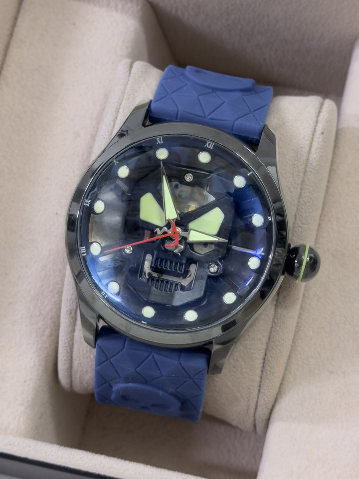 Reloj para Hombre the Skull Saint - Abismo Zafiro | 24K Relojes