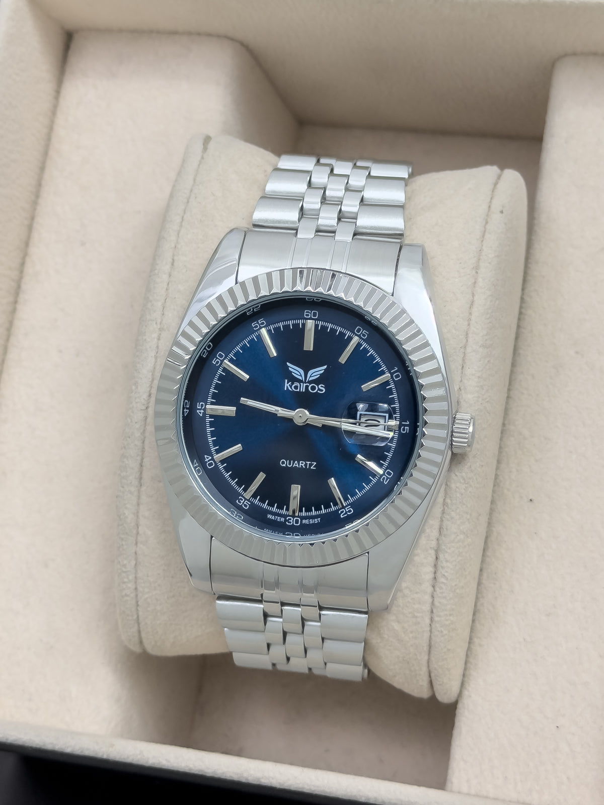 Reloj para Hombre Kairos Elegance - Sapphire Blue Plata | 24K Relojes