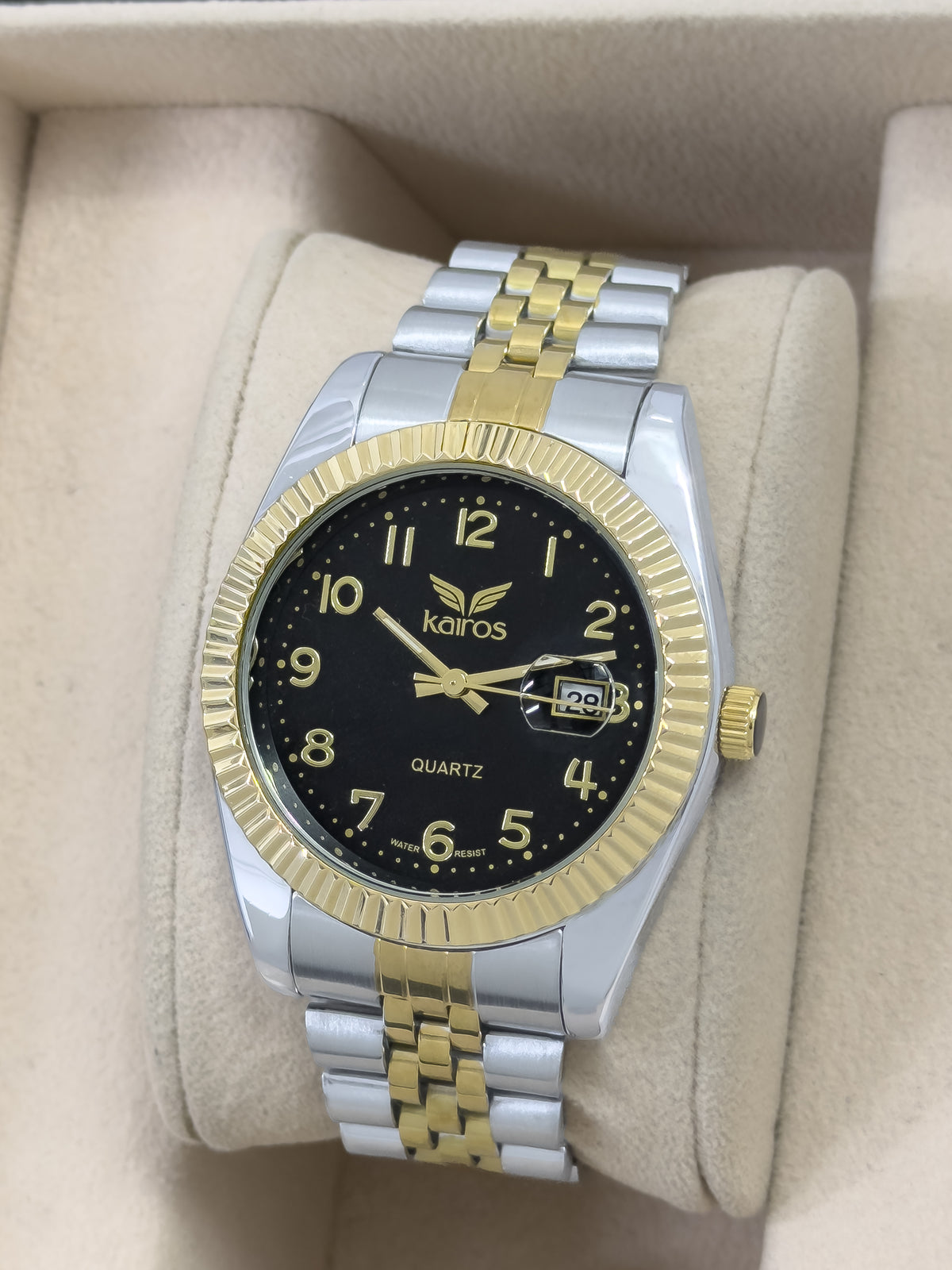 Reloj para Hombre Kairos Elegance - Onyx Black Bicolor | 24K Relojes