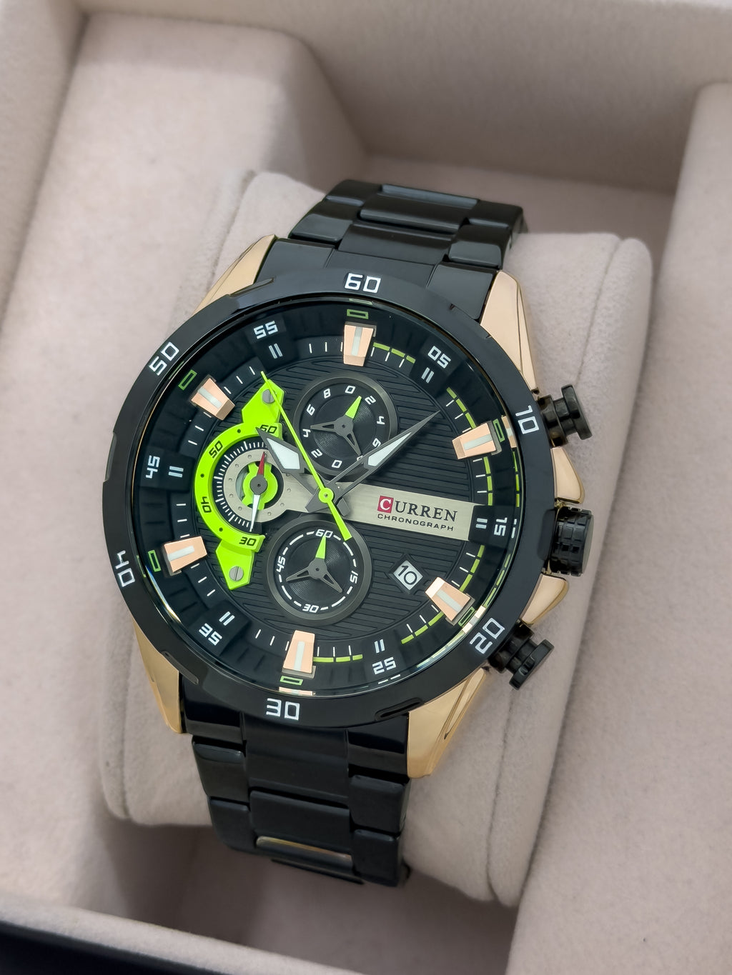 RELOJ CURREN TURBO ENGINE - Neon Black | 24K Relojes
