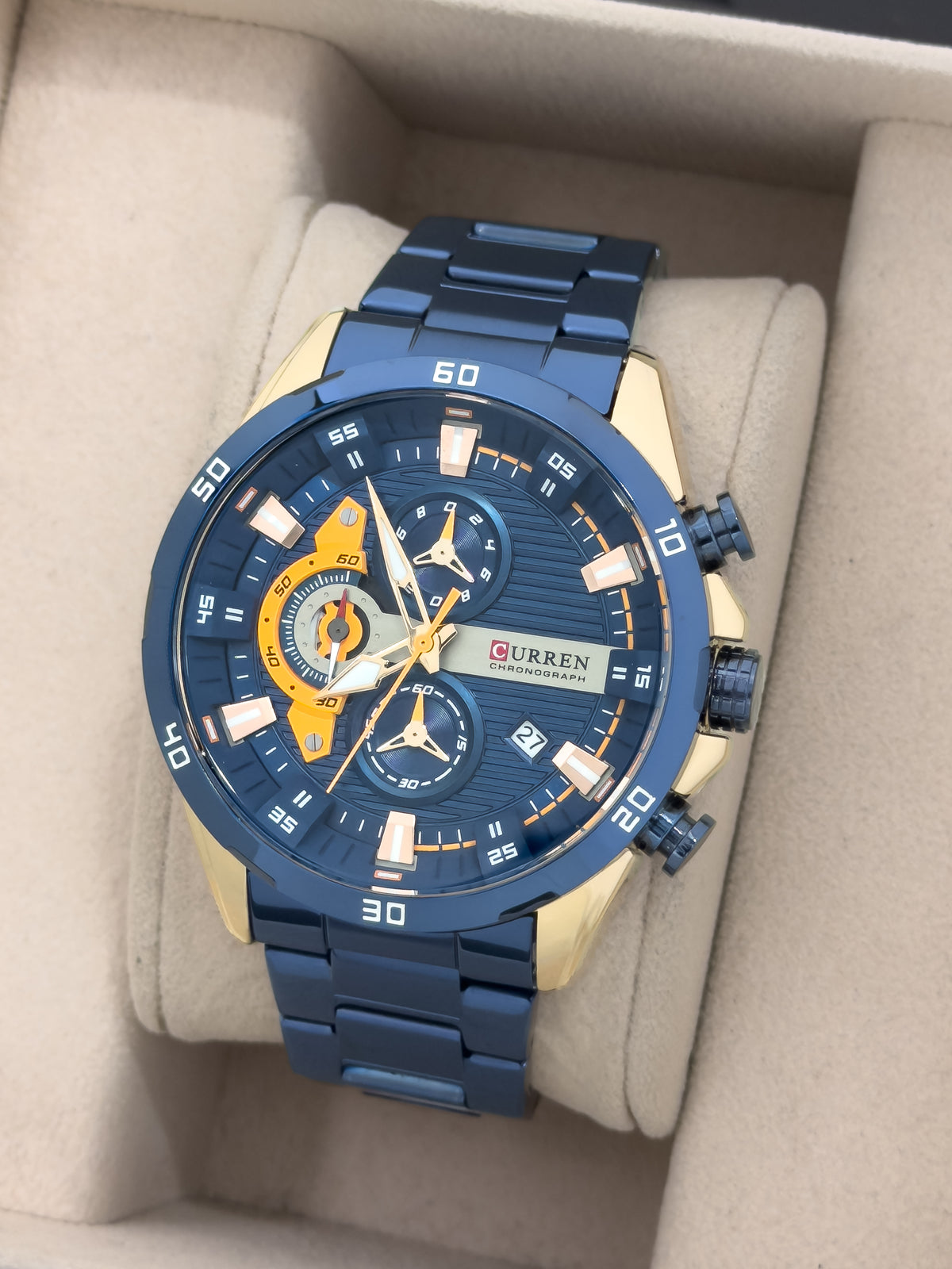 RELOJ CURREN TURBO ENGINE - Blue Amber | 24K Relojes