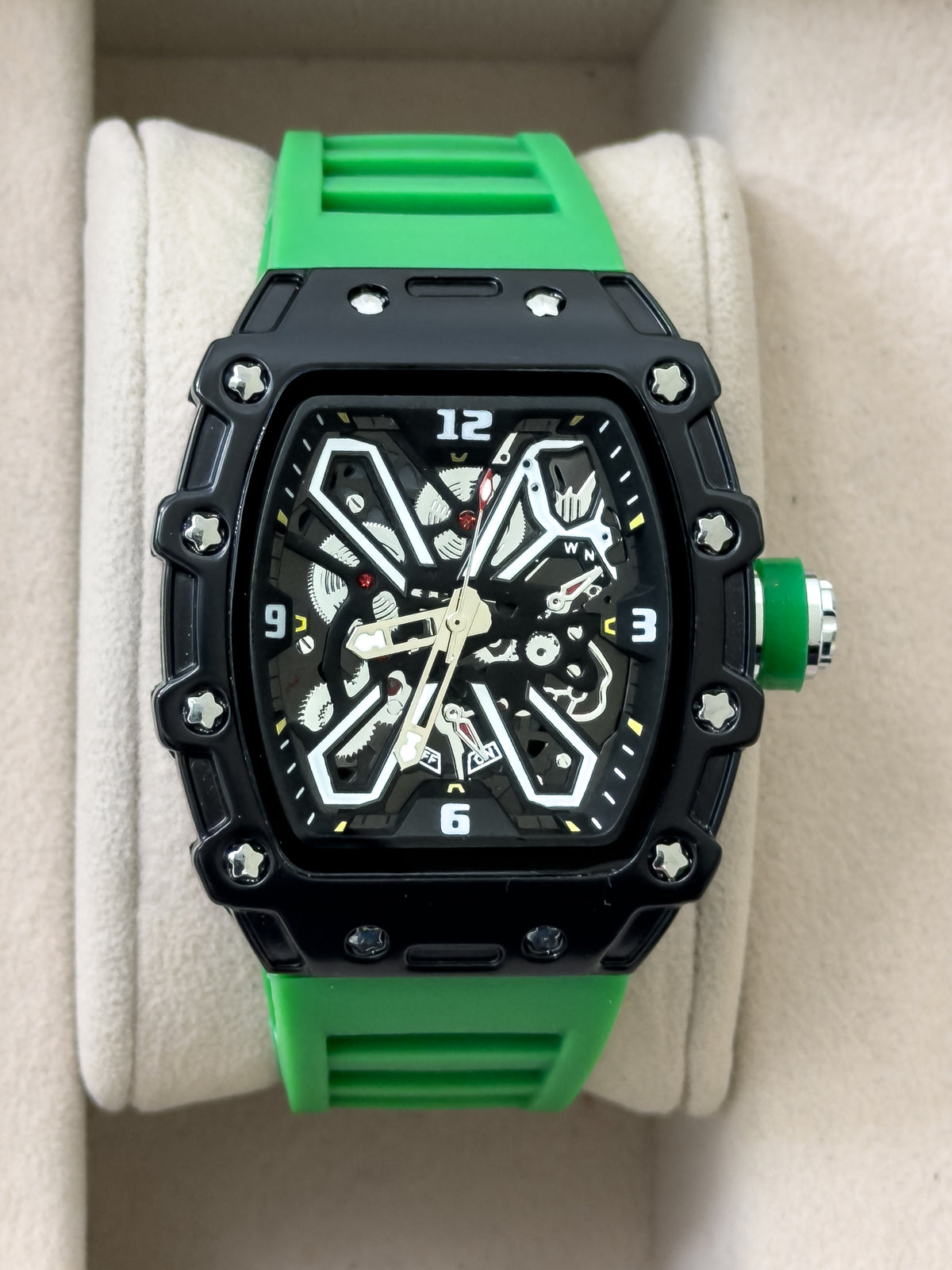 Reloj Kimsoun Stealth Skeleton - Verde Vibrante | 24K Relojes