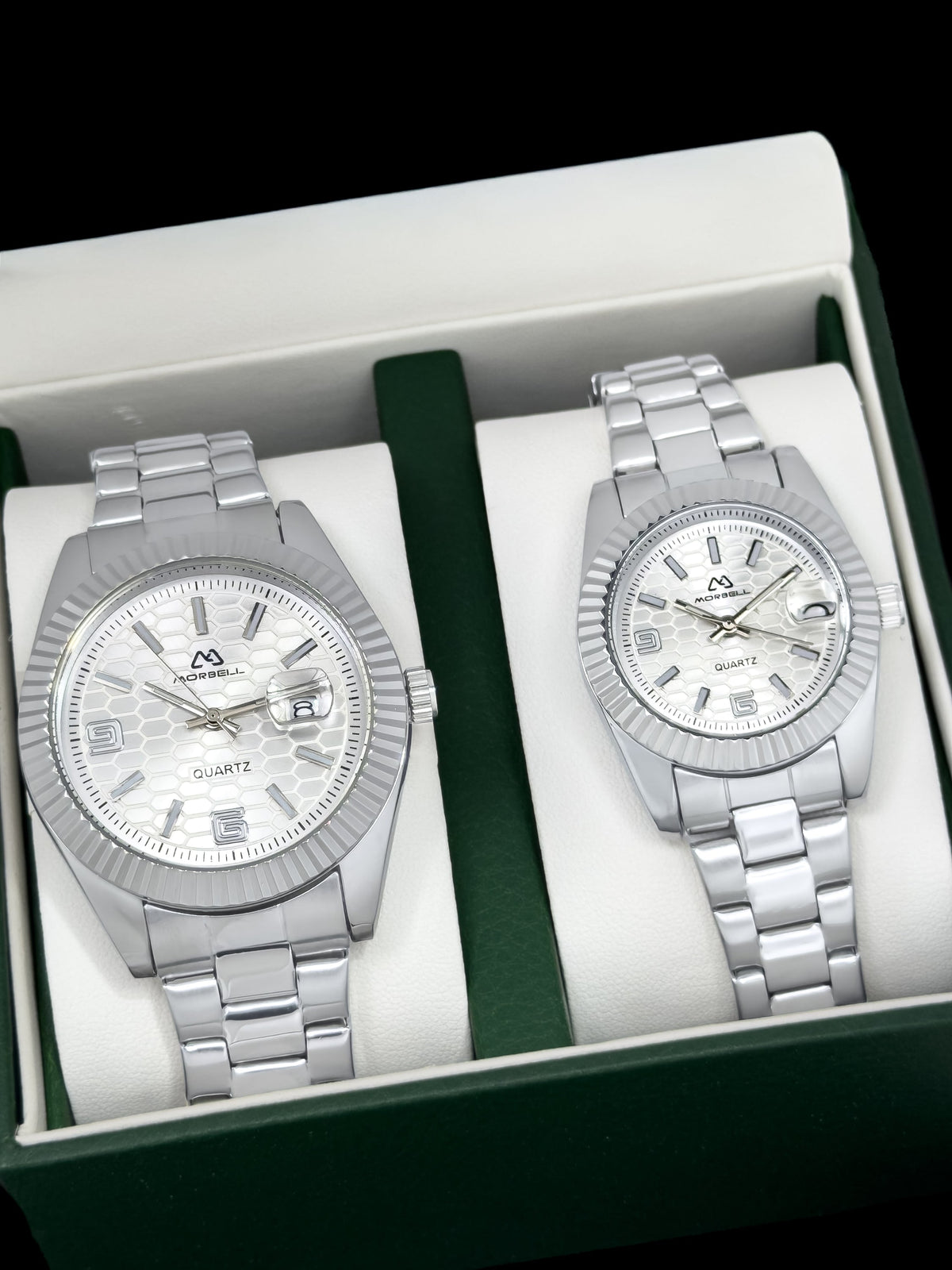 COMBO PAREJAS COUPLE'S ELEGANCE - Silver Reflection | 24K Relojes