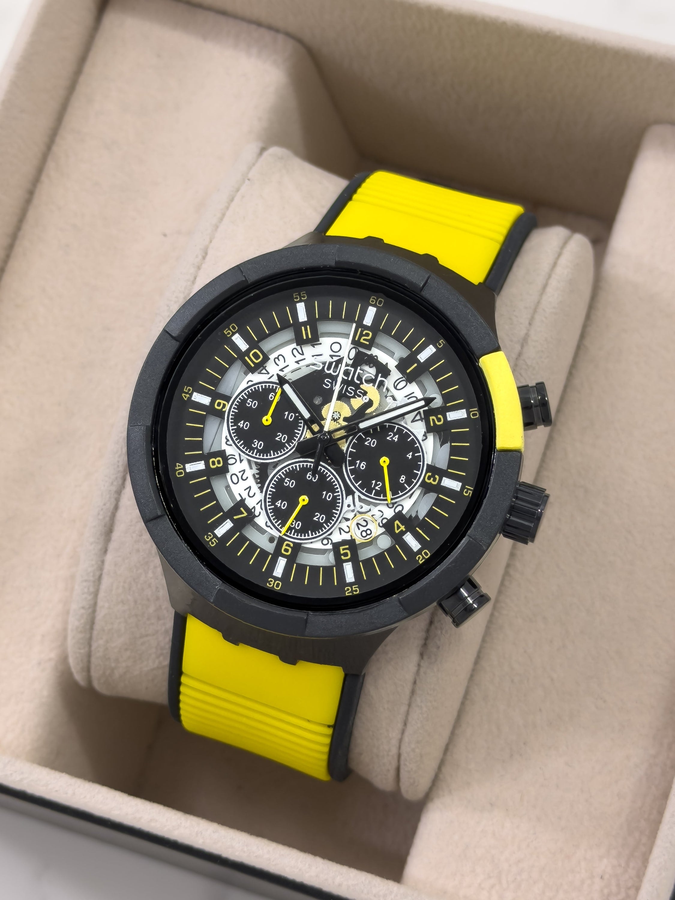 Reloj para Hombre Serie AeroTrack - AMARILLO | 24K Relojes