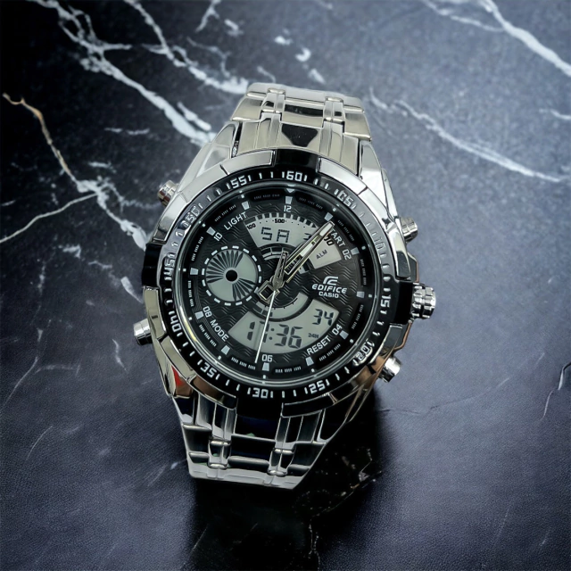 RELOJ EDIFICE METALICO DOBLE HORA